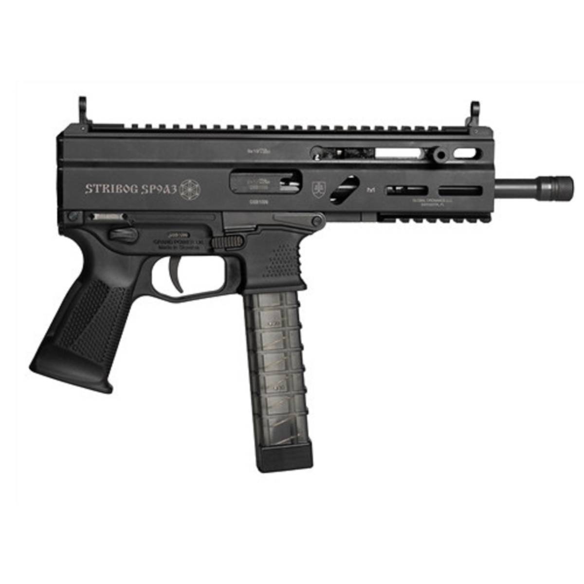 Grand Power Stribog SP9-A3 Tactical 9mm Pistol 8” 3-30rd Mags - Semi ...