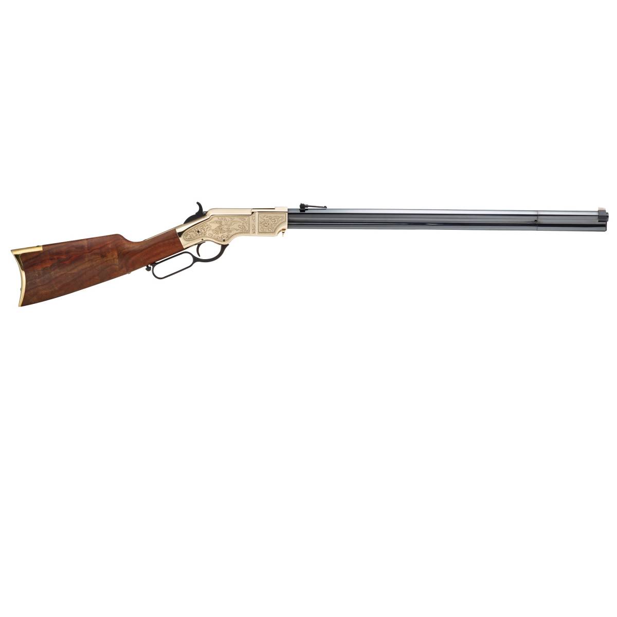 Original Henry Deluxe Engraved 3rd Edition 44-40 Win Walnut Polished Brass-img-2