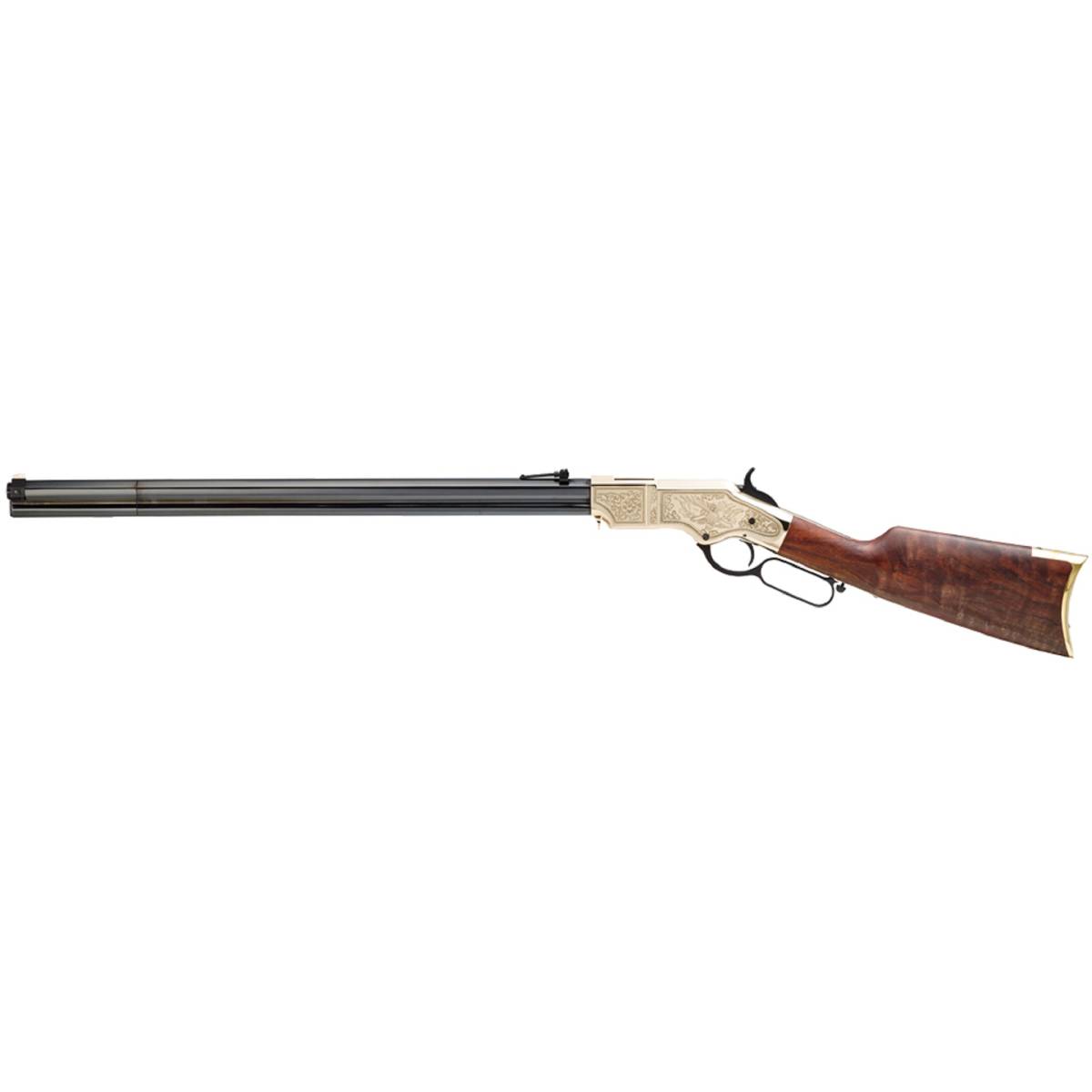 Original Henry Deluxe Engraved 3rd Edition 44-40 Win Walnut Polished Brass-img-5