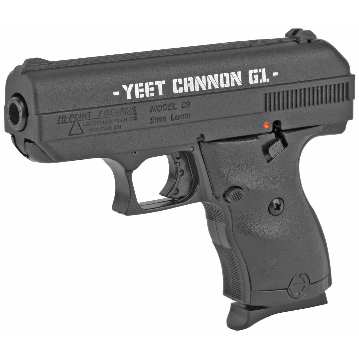 Hi-Point Yeet Cannon C9 YCG1 9mm Pistol 3.50” 8+1 Black Steel Engraved-img-2