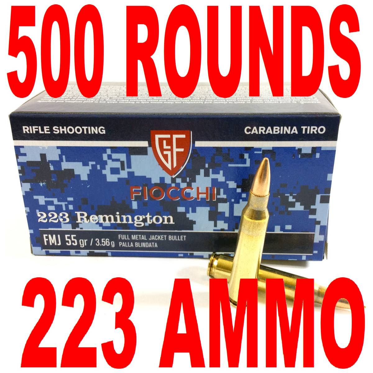 223 AMMO 500 ROUNDS 55gr FMJ 223REM 55 Grain .223 Remington-img-1