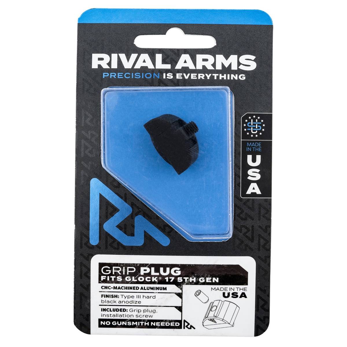 Rival Arms RA-RA75G121A Grip Plug Black Hardcoat Anodized Aluminum for...-img-0
