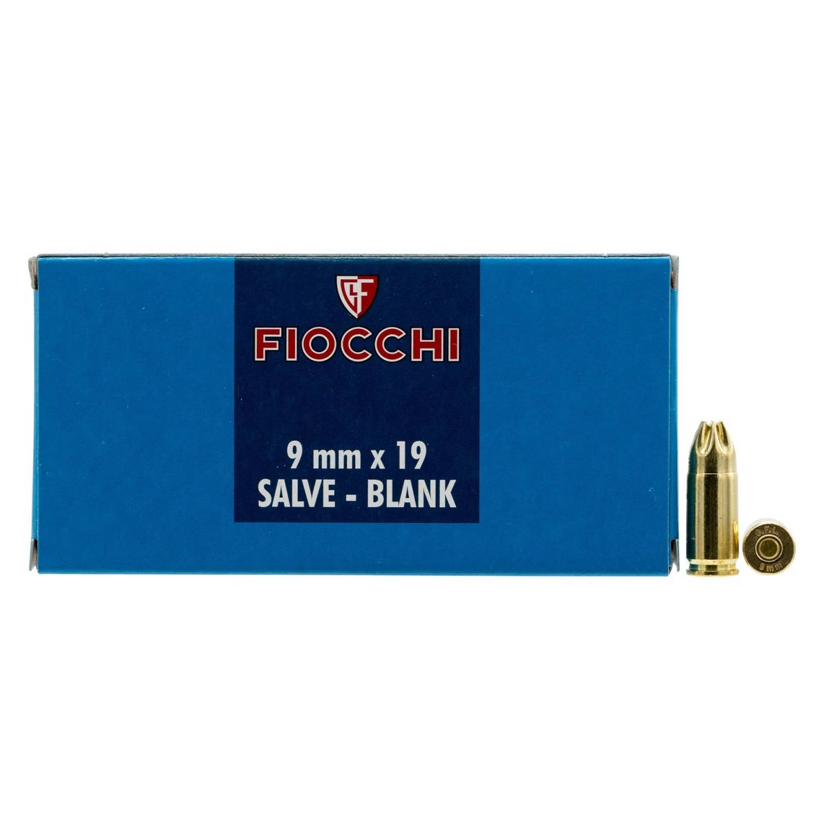 Fiocchi 9MMBLANK Pistol Blank 9mm Luger 50 Per Box/ 20 Case-img-0