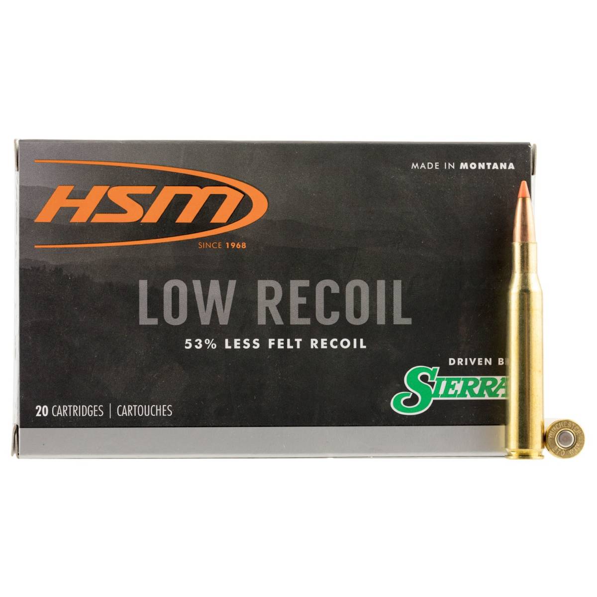 HSM 27014N Low Recoil 270 Win 130 gr Orange Polymer Tip 20 Per Box/ Case-img-1