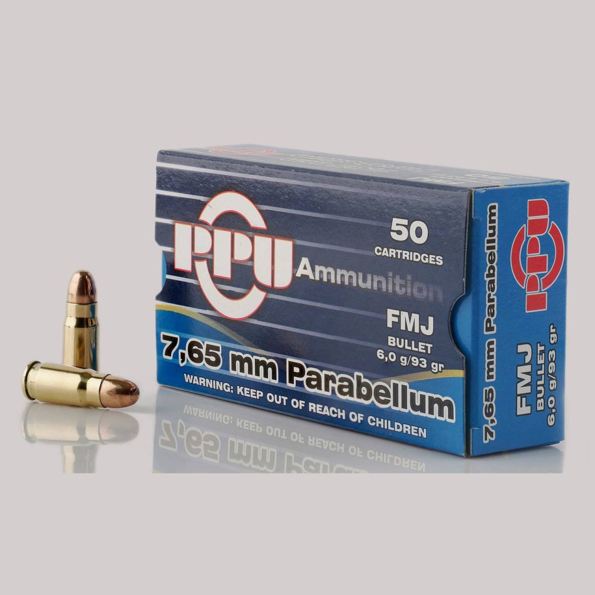 PPU PPH765P Handgun 7.65x21mmParabellum 93gr Full Metal Jacket 50 Per...-img-1