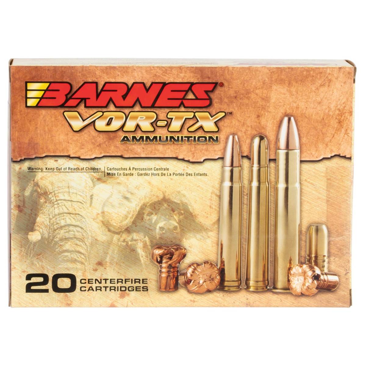 Barnes Bullets 22027 VOR-TX Safari 458Lott 500gr TSX Flat Base 20 Per...-img-1