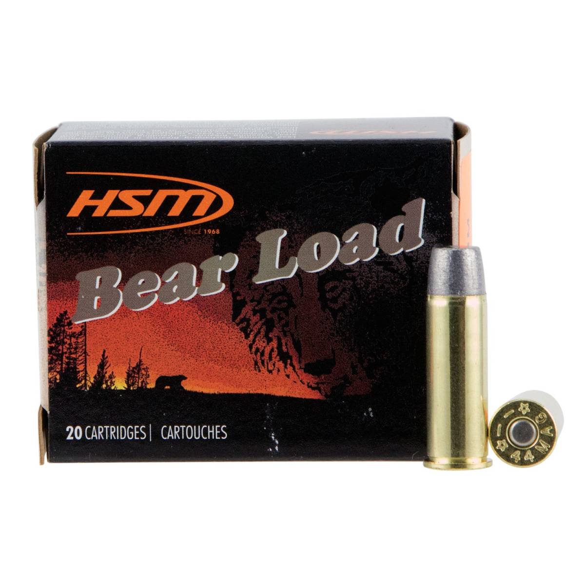 HSM 44M15N20 Bear Load 44 Rem Mag 305 gr Wide Flat Nose 20 Per Box/ Case-img-1