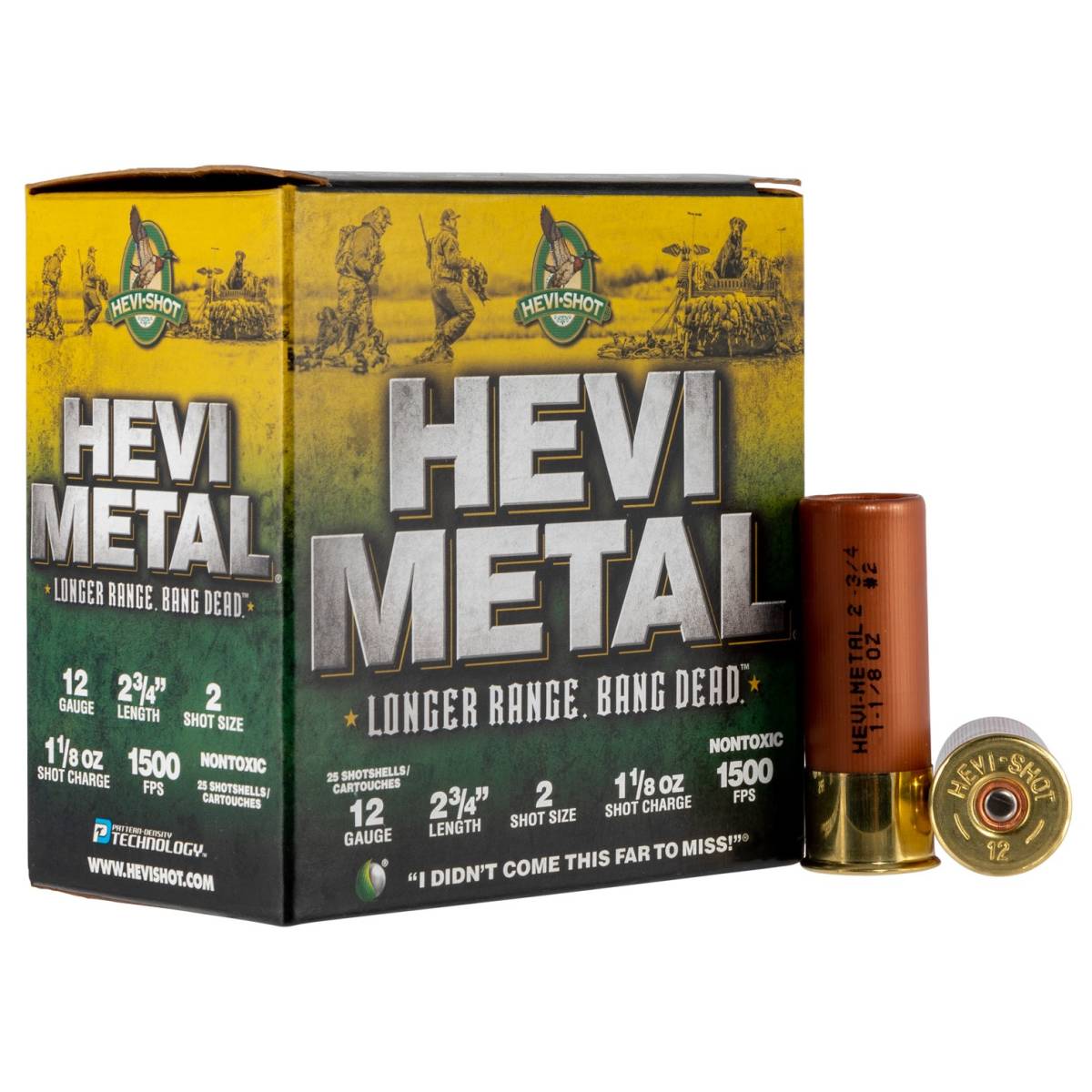 HEVI-Metal HS38702 Longer Range 12Gauge 2.75” 1 1/8oz 2Shot 25 Per...-img-1