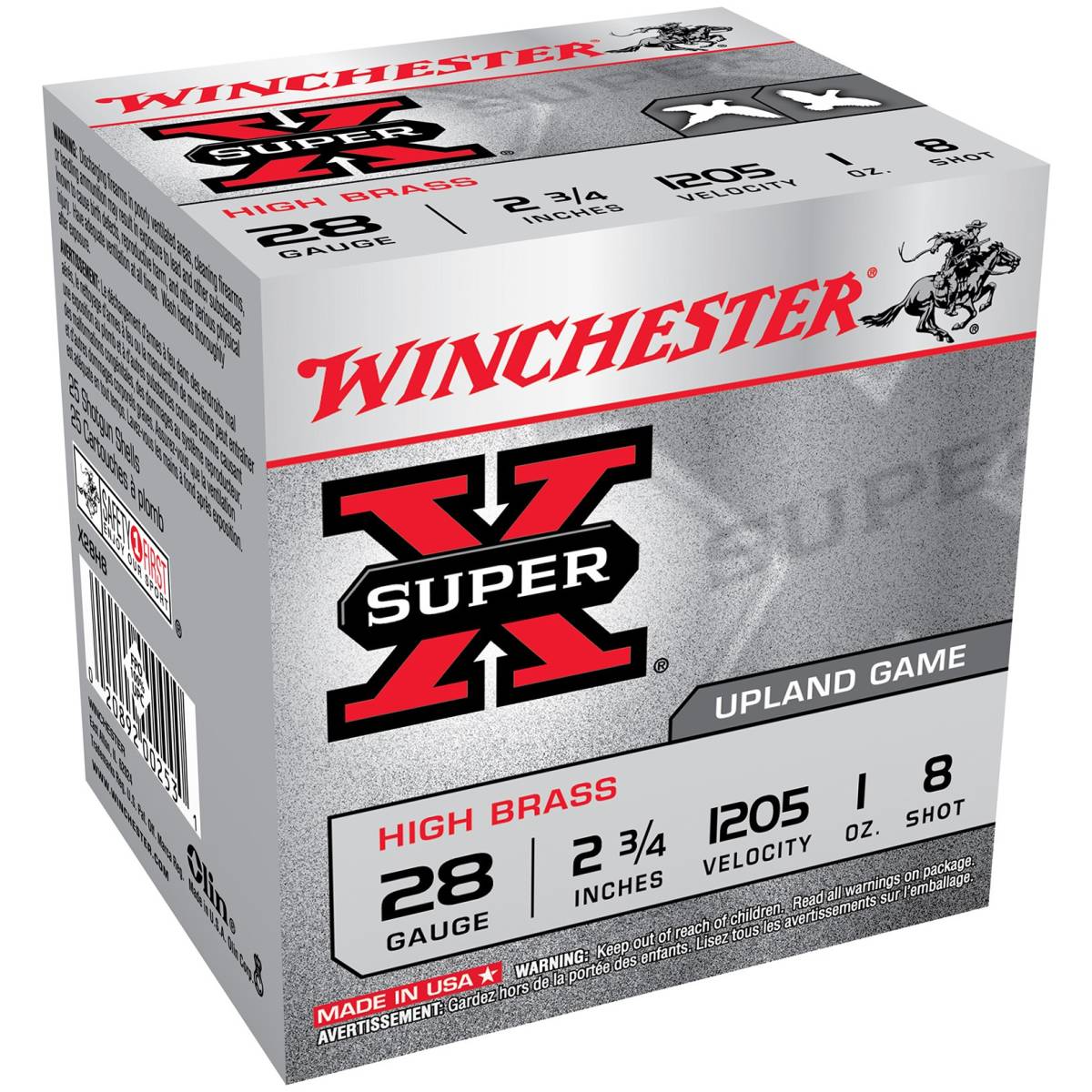 Winchester Ammo X28H8 Super X Heavy Game Load High Brass 28Gauge 2.75”-img-1