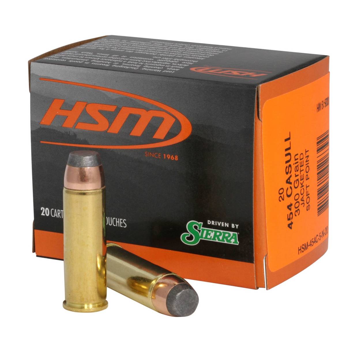 HSM 454C5N20 Pro Pistol 454 Casull 300 gr Jacketed Soft Point 20 Per...-img-1