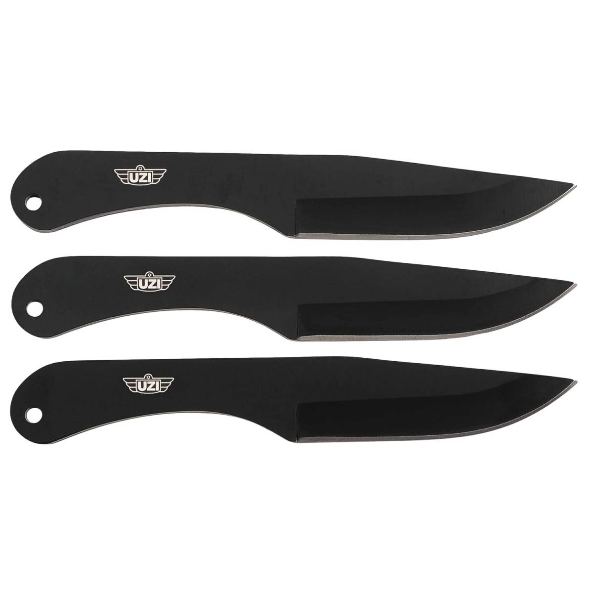 Uzi Accessories UZKTRW004 Throwing Knives IV Three, 8.25” Plain Black...-img-0