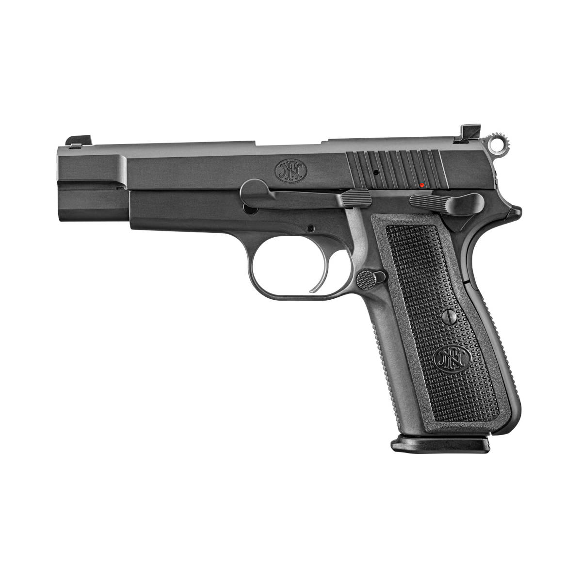 FN 66101115 High Power 9mm Luger 10+1 4.70” Black Target Crown Steel...