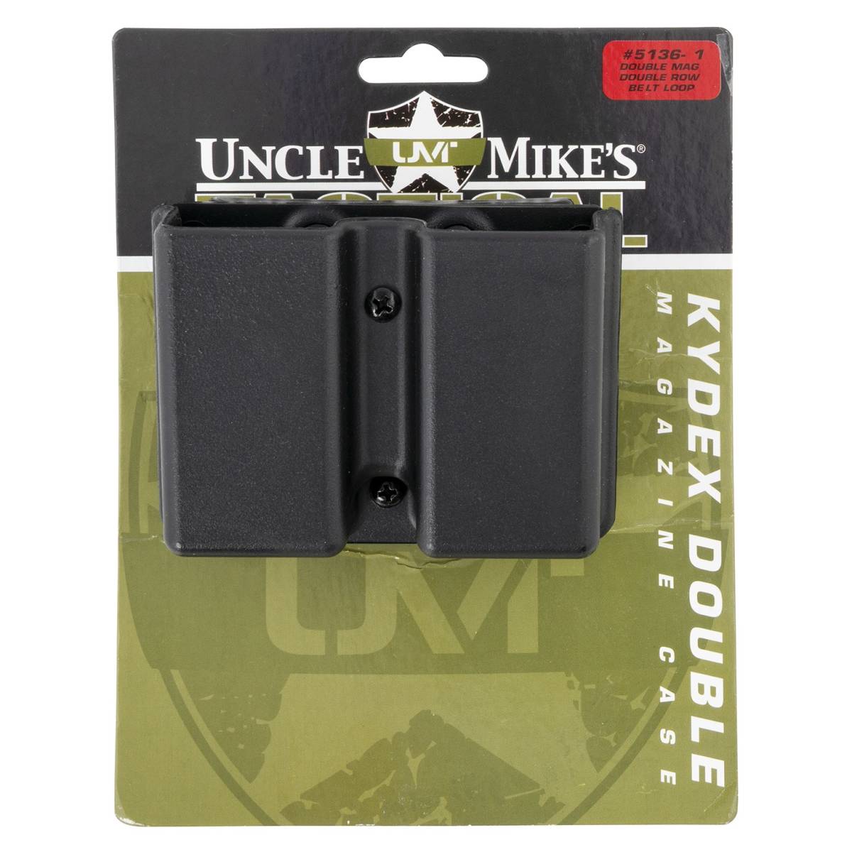 Uncle Mike’s 51361 Kydex Double Mag Case Black Belt Clip 9mm Luger 40...-img-2