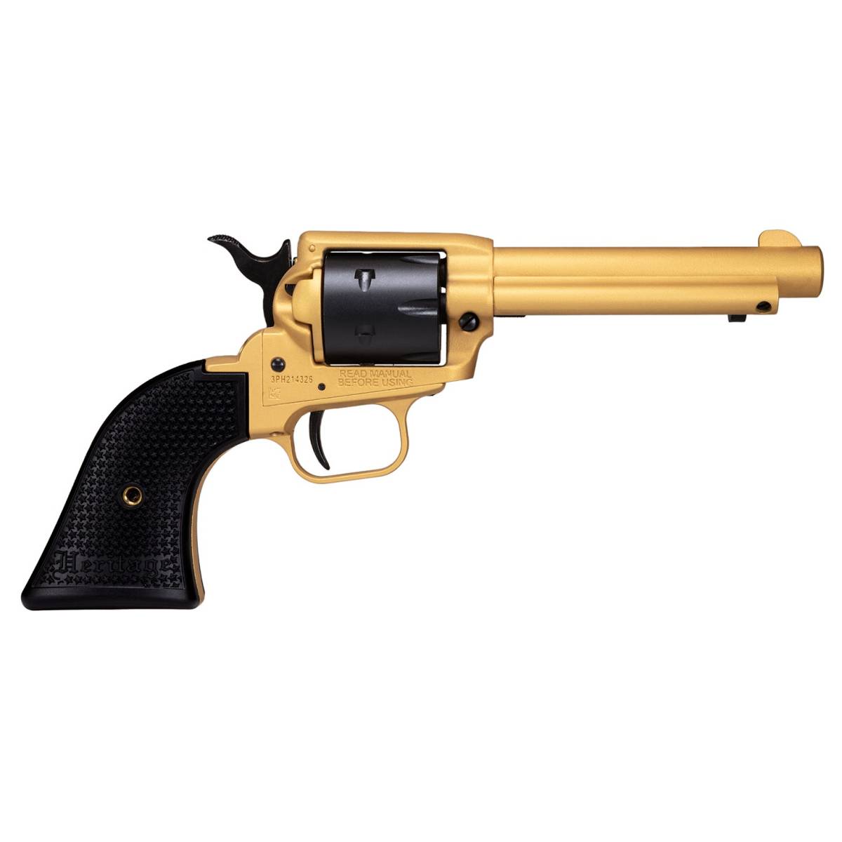 Heritage Mfg RR22S4 Rough Rider 22 LR 6 Shot 4.75” Gold Cerakote Steel-img-0