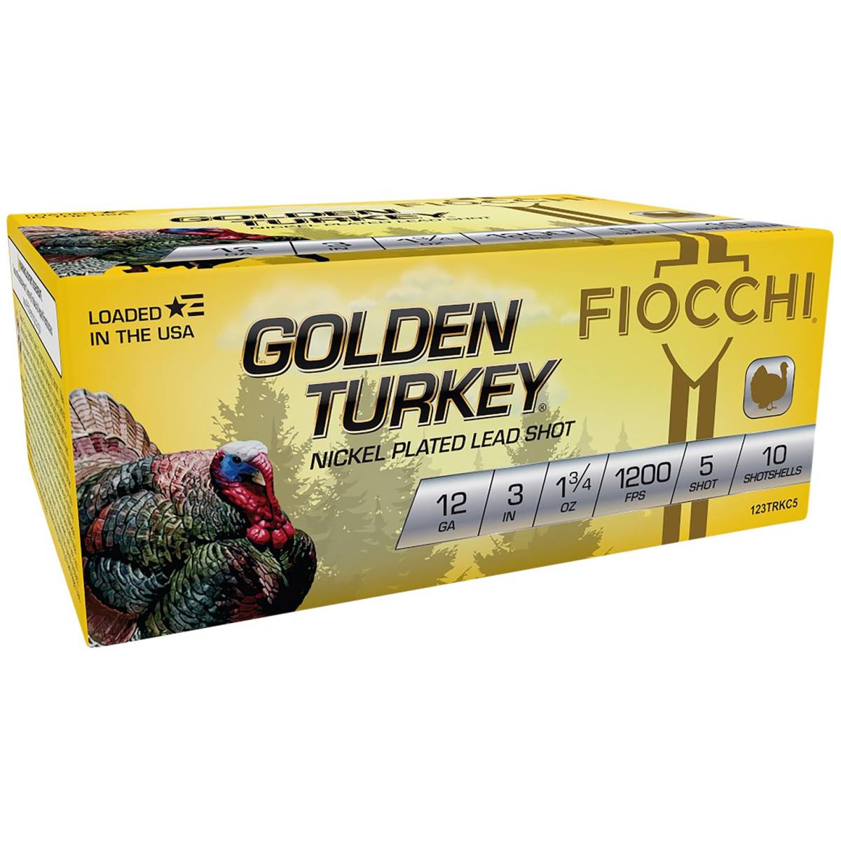 Fiocchi 123TRKC5 Golden Turkey 12Gauge 3” 1 3/4oz 5Shot 10 Per Box/10...-img-1