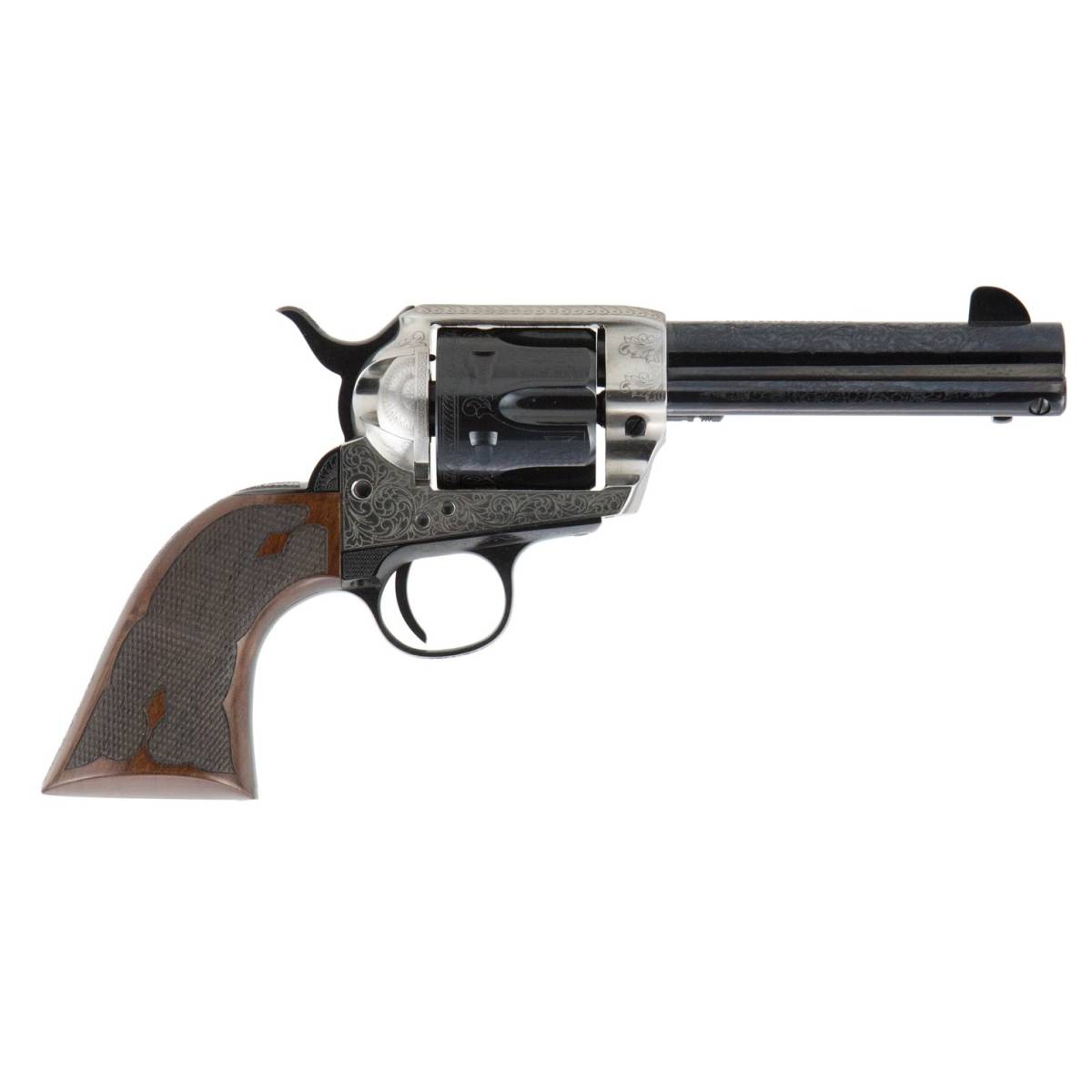 Cimarron Frontier SA .45LC Engraved Revolver 4.75-img-1