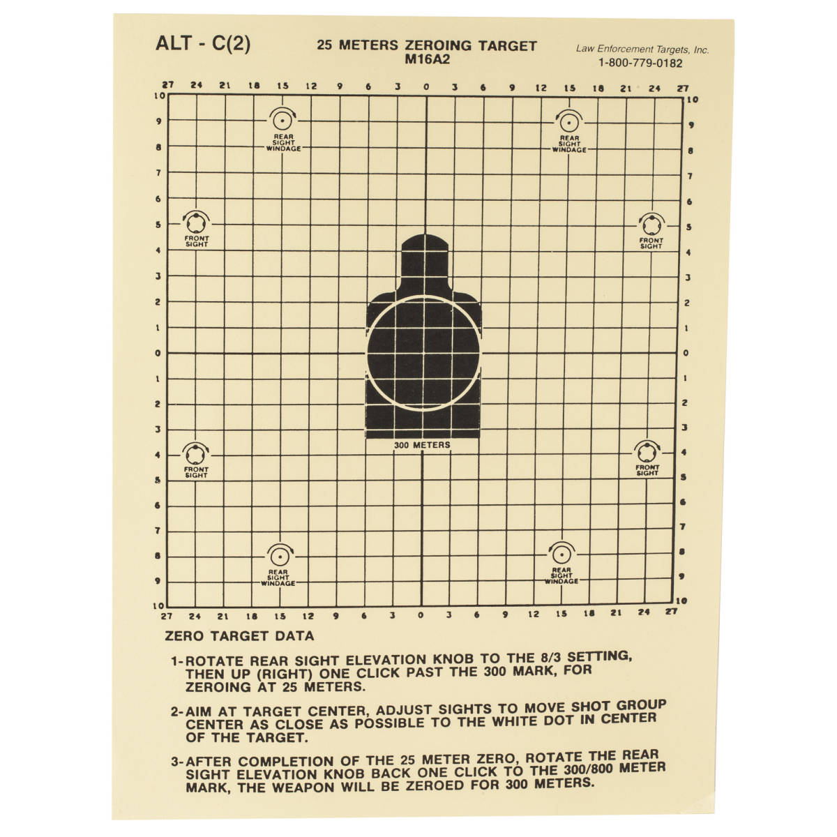 Action Target ALTC2100 Sighting Zeroing Center Mass Tagboard Hanging 25...-img-0