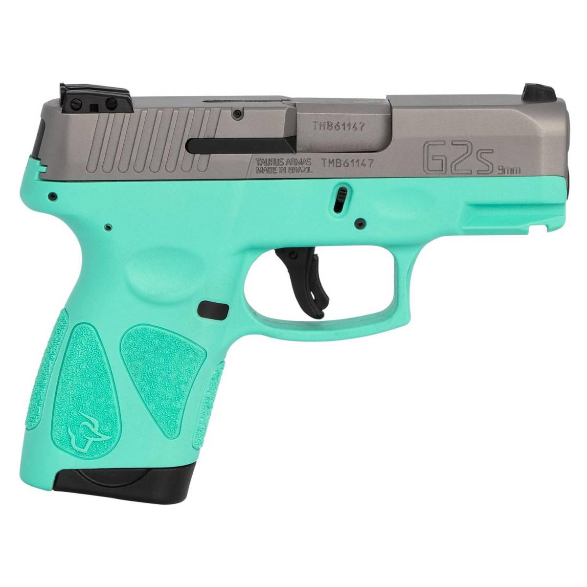Taurus G2S 9mm Luger 3.20” 7+1 Cyan Frame W/ Rail Matte Stainless...-img-0