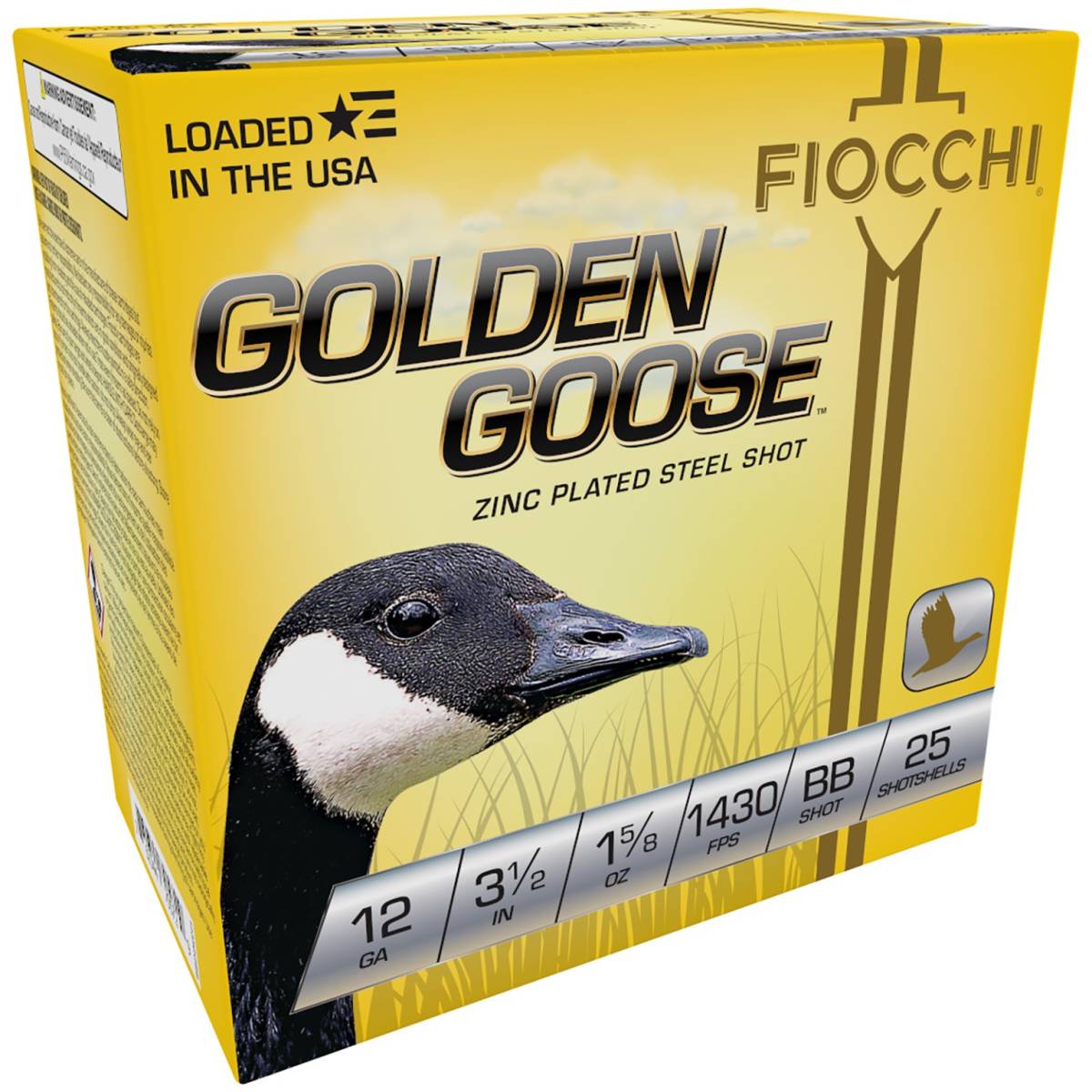 Fiocchi 1235GGBB Golden Goose 12Gauge 3.50” 1 5/8oz BBShot 25 Per...-img-1