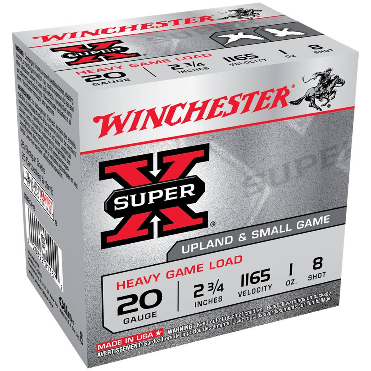 Winchester Ammo XU20H8 Super X Heavy Game Load 20Gauge 2.75” 1oz 8Shot-img-1