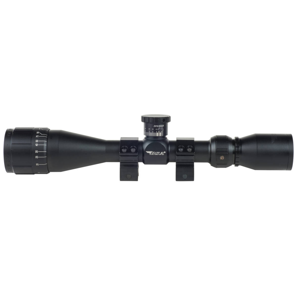 BSA 223412X40AO Sweet 223 Black Matte 4-12x 40mm AO 1” Tube 30/30 Reticle-img-1