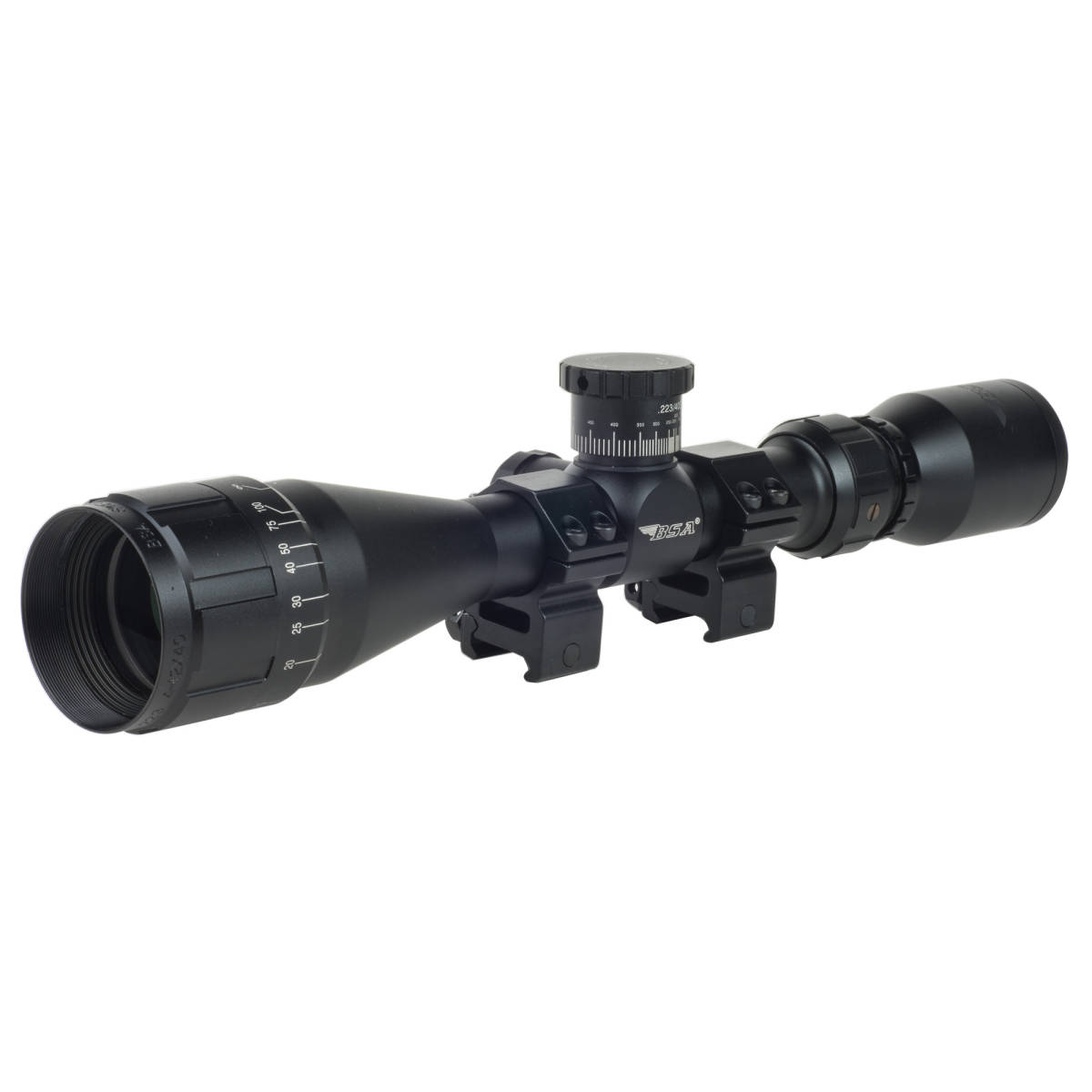 BSA 223412X40AO Sweet 223 Black Matte 4-12x 40mm AO 1” Tube 30/30 Reticle-img-2
