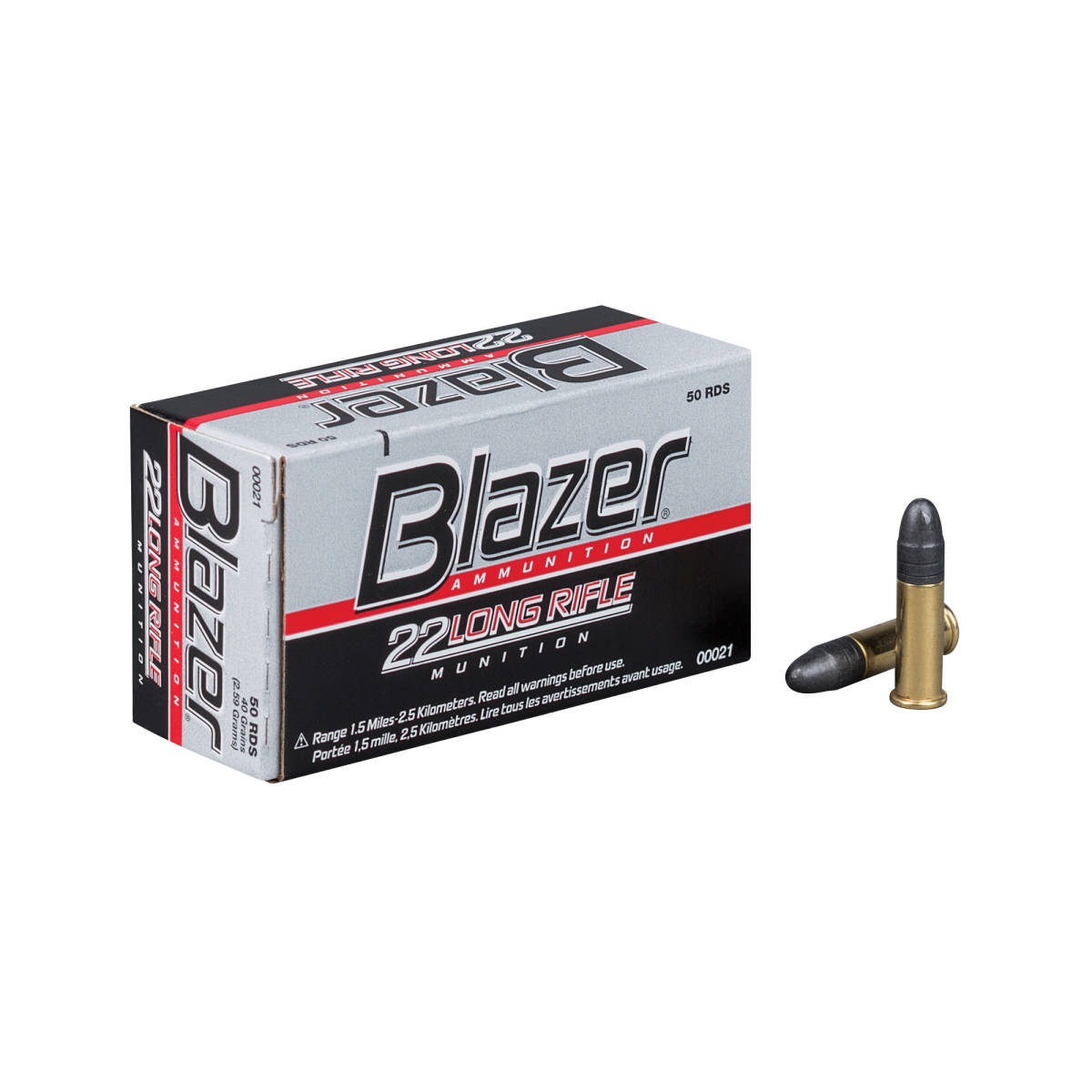 CCI 0021 Blazer High Velocity 22LR 40gr Lead Round Nose 50 Per Box/100 Case-img-1