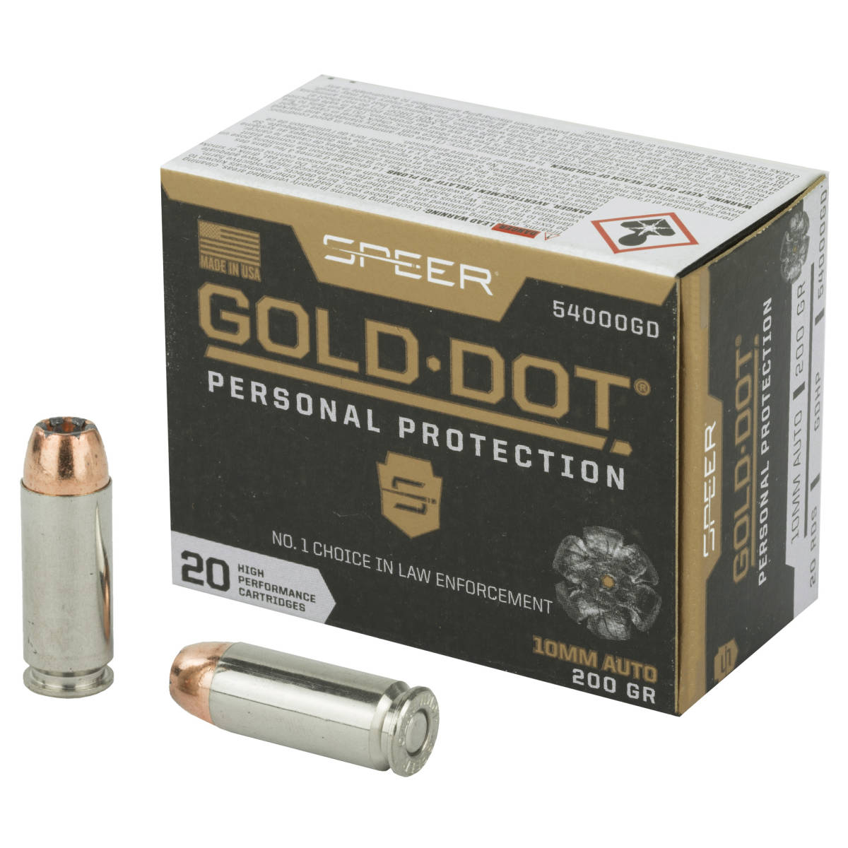 Speer 54000GD Gold Dot Personal Protection 10mmAuto 200gr Hollow Point...-img-1