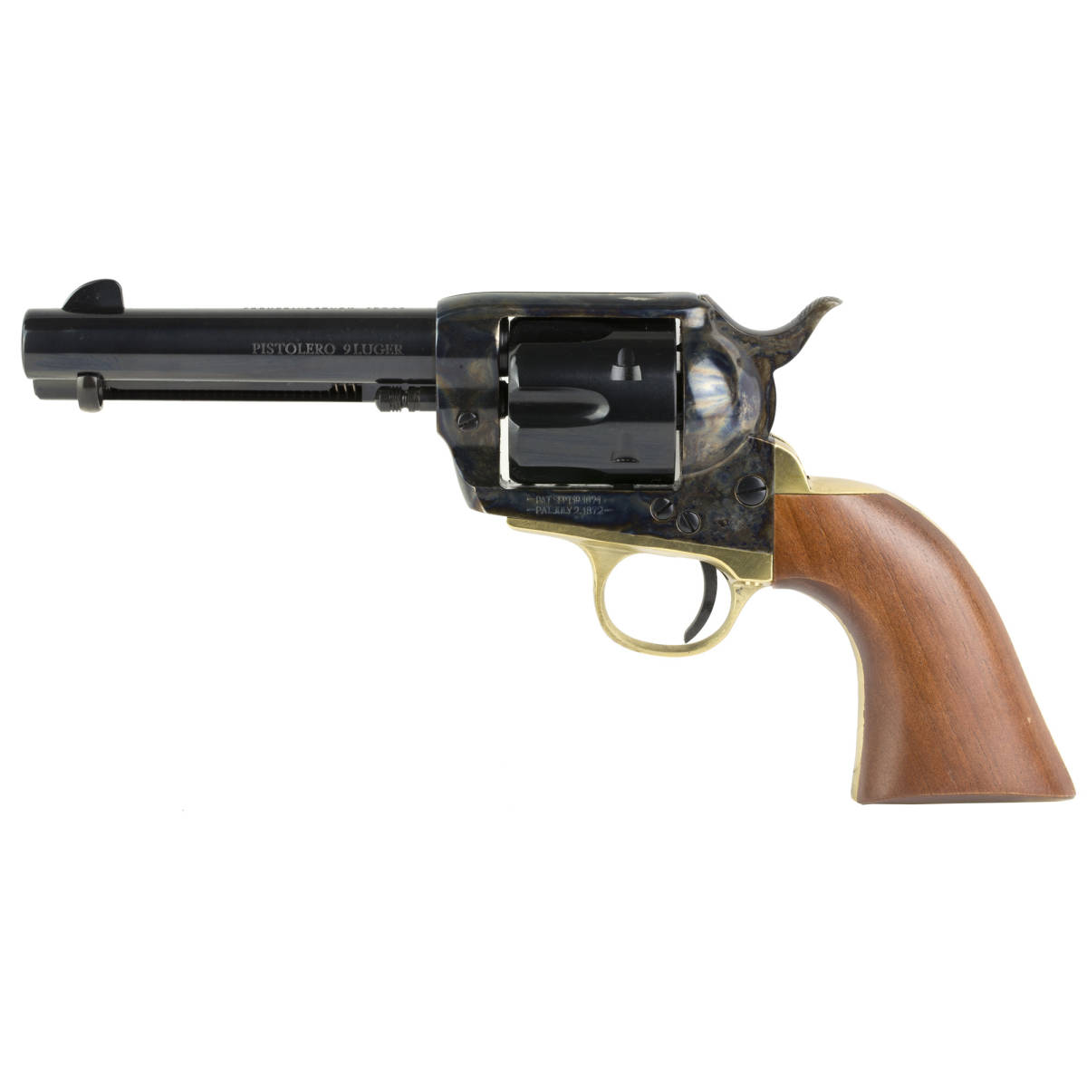 Cimarron PPP9MM Pistolero 9mm Luger 6 Shot, 4.75” Blued Barrel &...-img-1