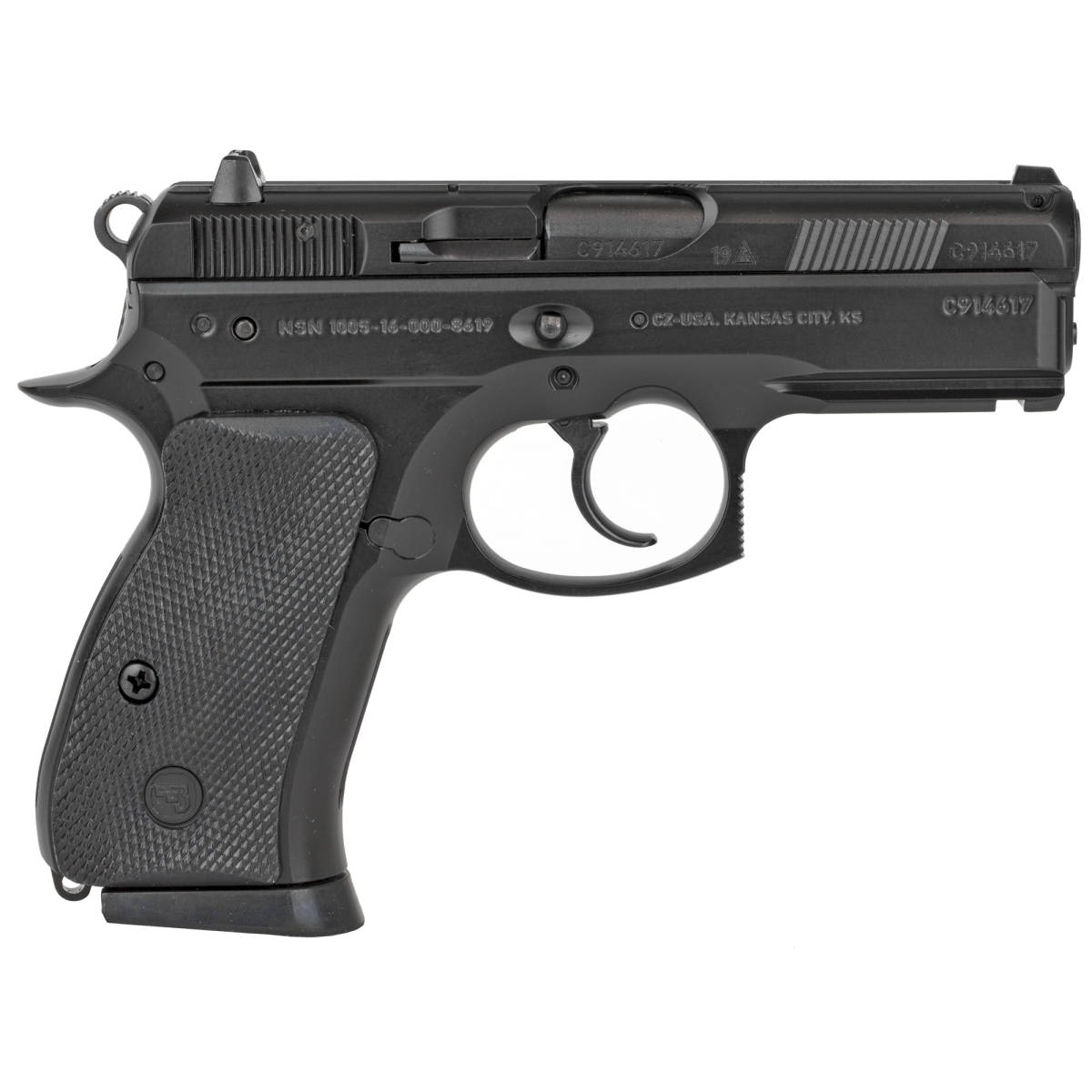 CZ-USA 91199 P-01 Compact Frame 9mm Luger 15+1 3.75” Black Steel...-img-3