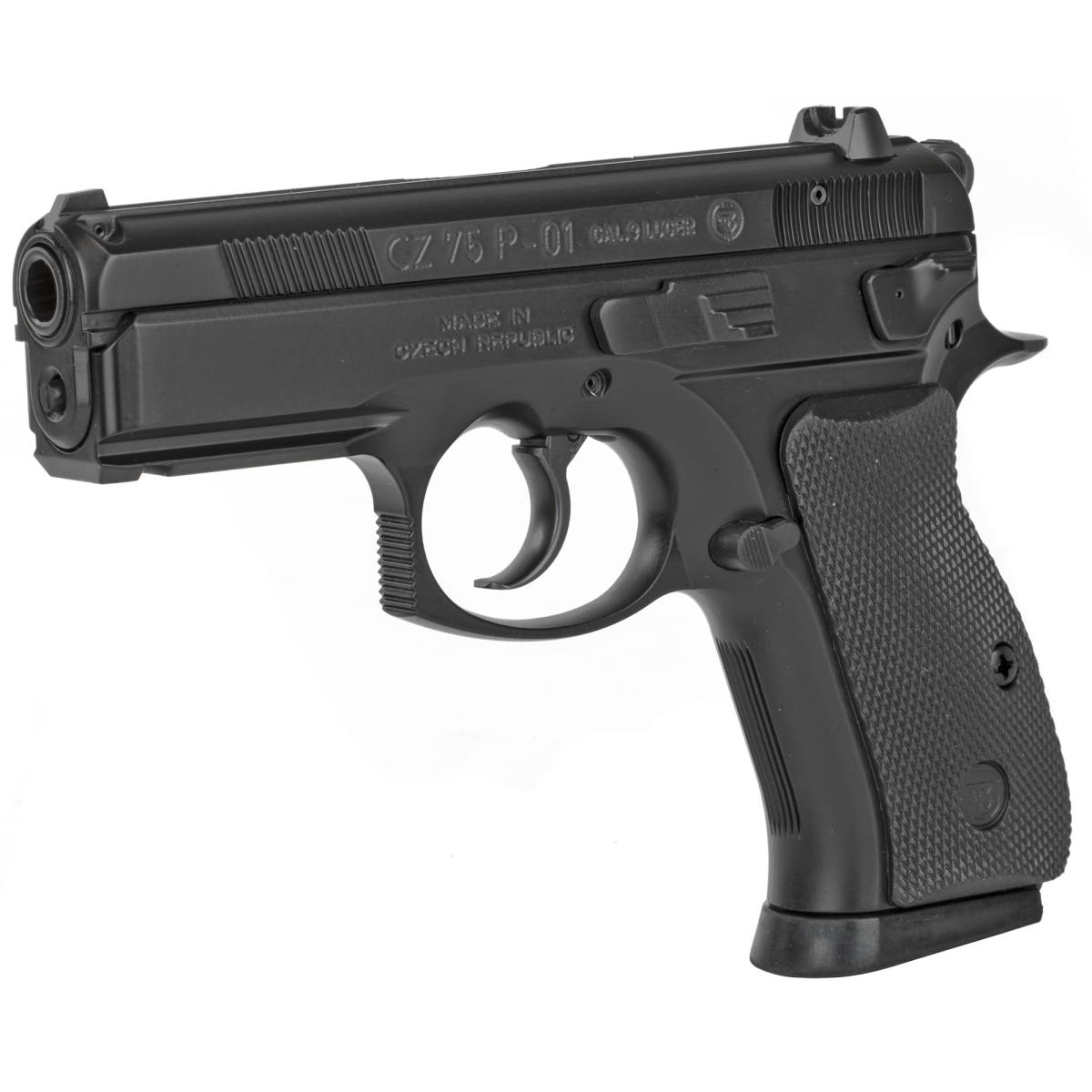 CZ-USA 91199 P-01 Compact Frame 9mm Luger 15+1 3.75” Black Steel...-img-4