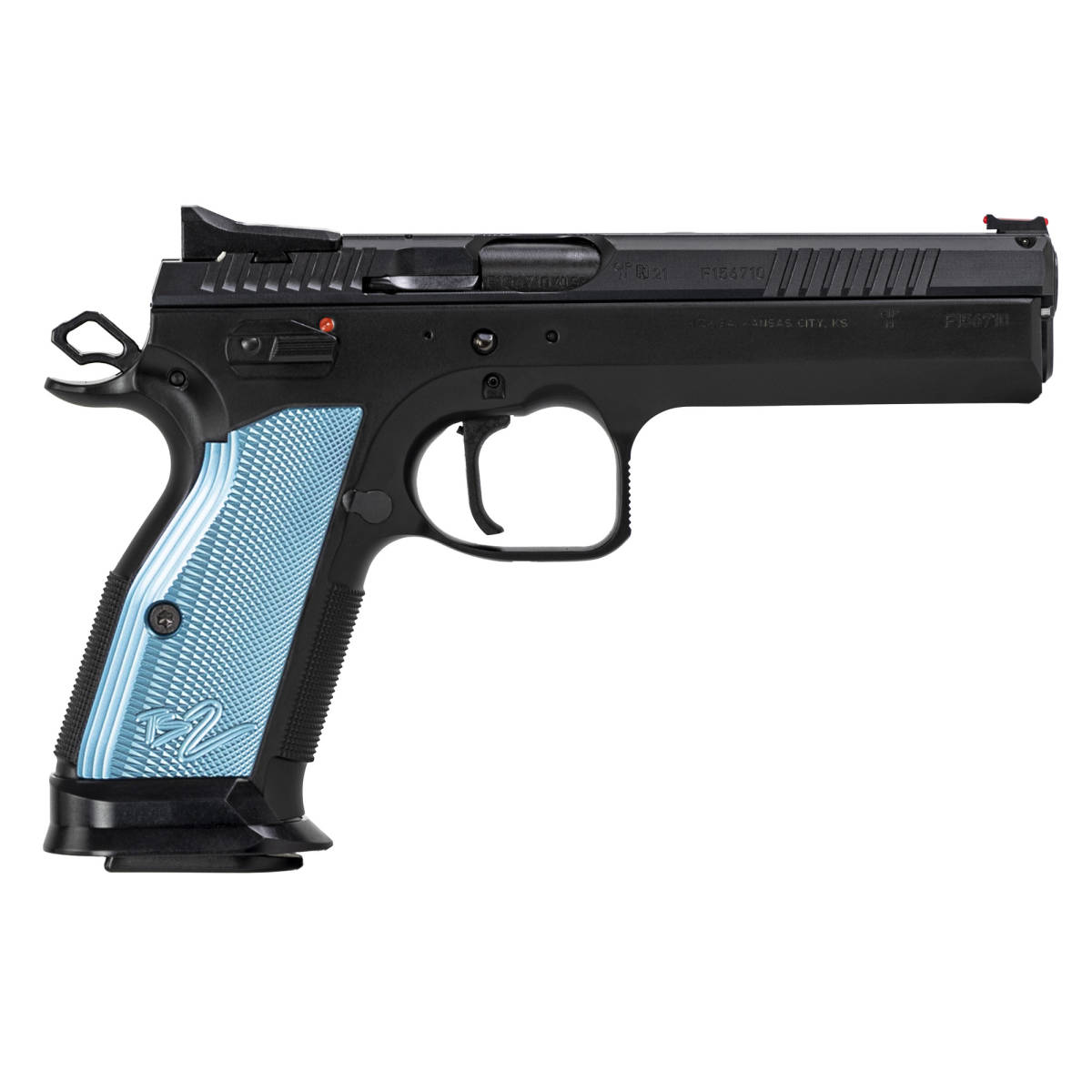CZ-USA 91222 TS 2 40 S&W 17+1 5.28”, Black Serrated Slide & Beavertail-img-0