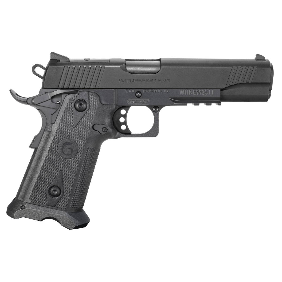 EAA 395040 Witness2311 45 ACP 11+1 5” Black Barrel, Serrated Slide &...-img-2