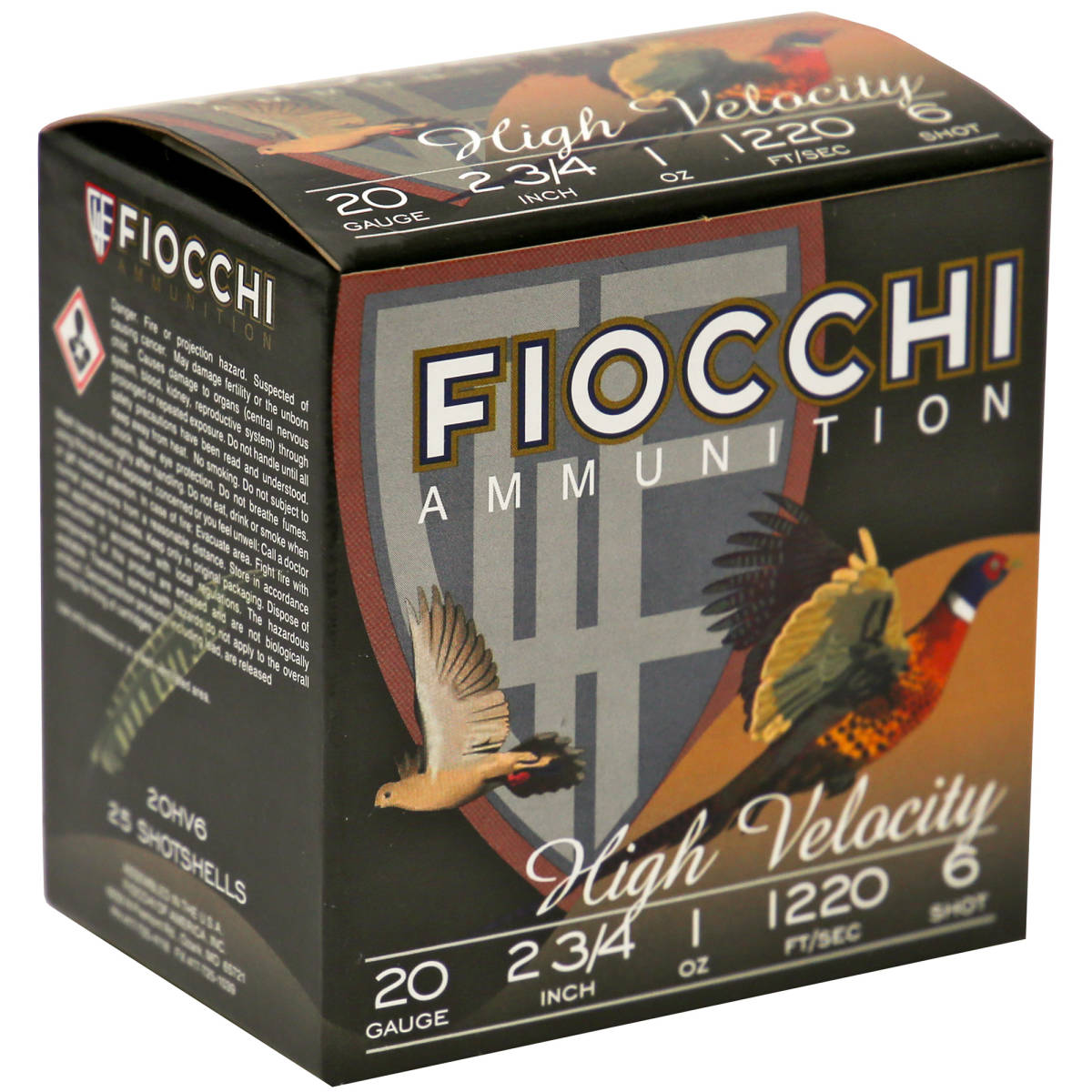 Fiocchi 20HV6 Field Dynamics High Velocity 20Gauge 2.75” 1oz 6Shot 25...-img-2