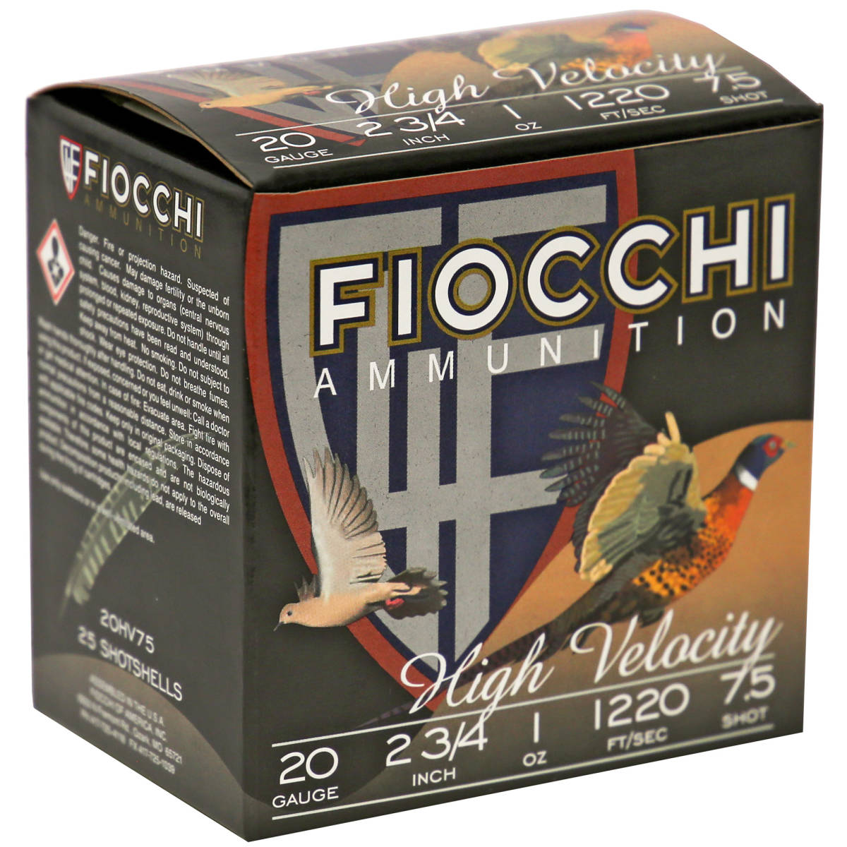 Fiocchi 20HV75 Field Dynamics High Velocity 20Gauge 2.75” 1oz 7.5Shot...-img-2