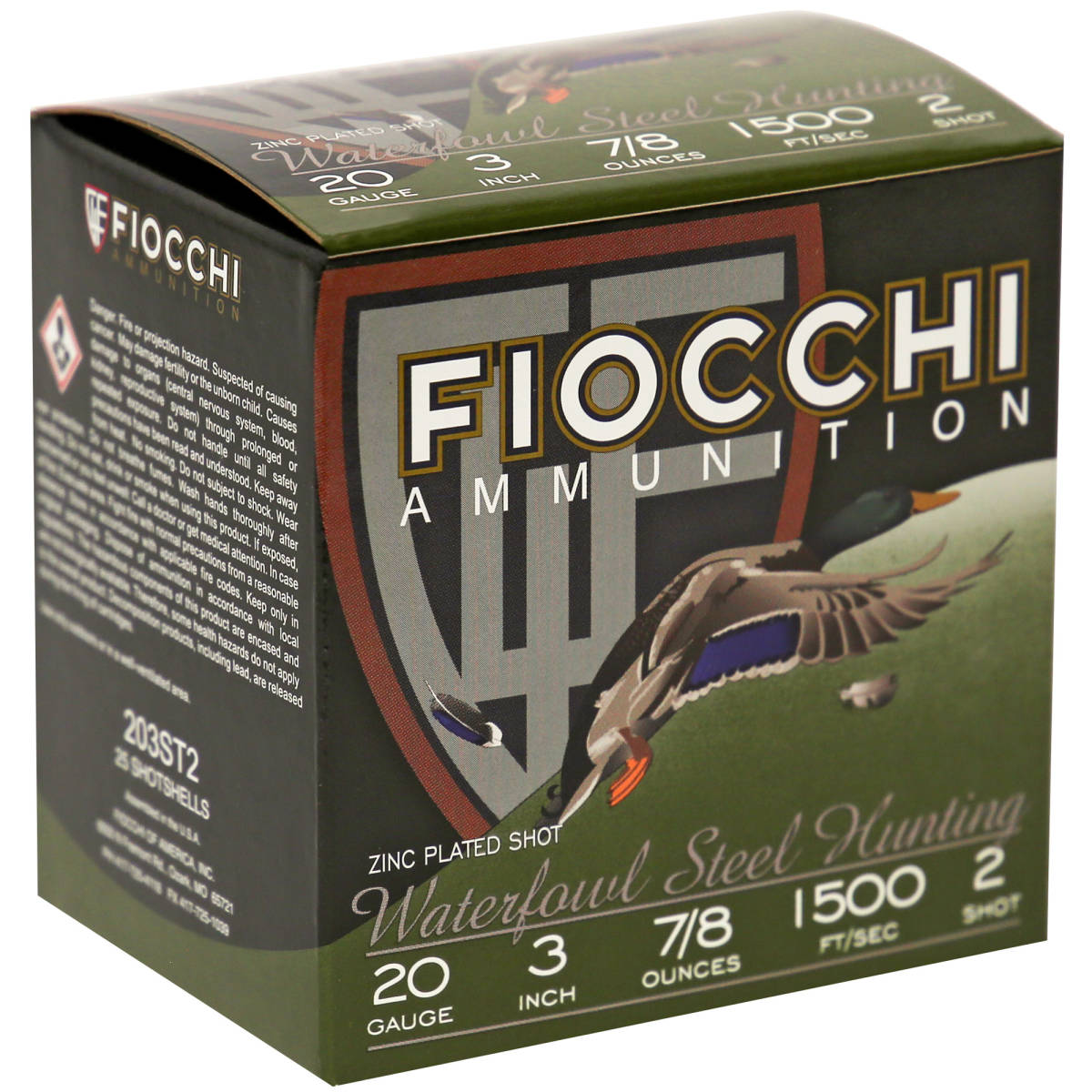 Fiocchi 203ST2 Flyway 20Gauge 3” 7/8oz 2Shot 25 Per Box/10 Case-img-2