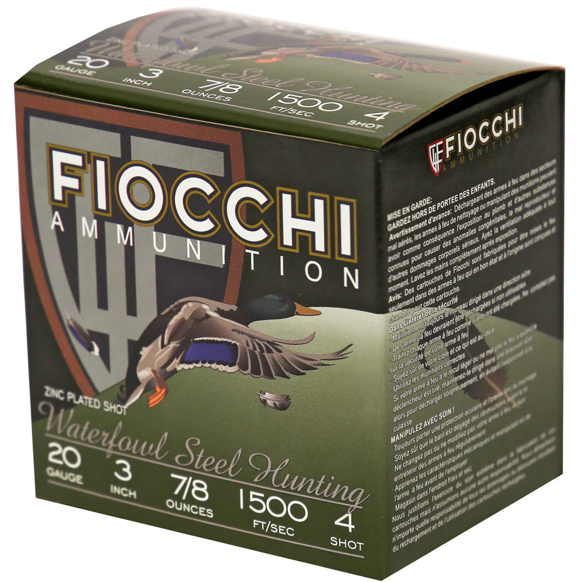 Fiocchi 203ST4 Flyway 20 Gauge 3” 7/8 oz 4 Shot 25 Per Box/ 10 Case ...