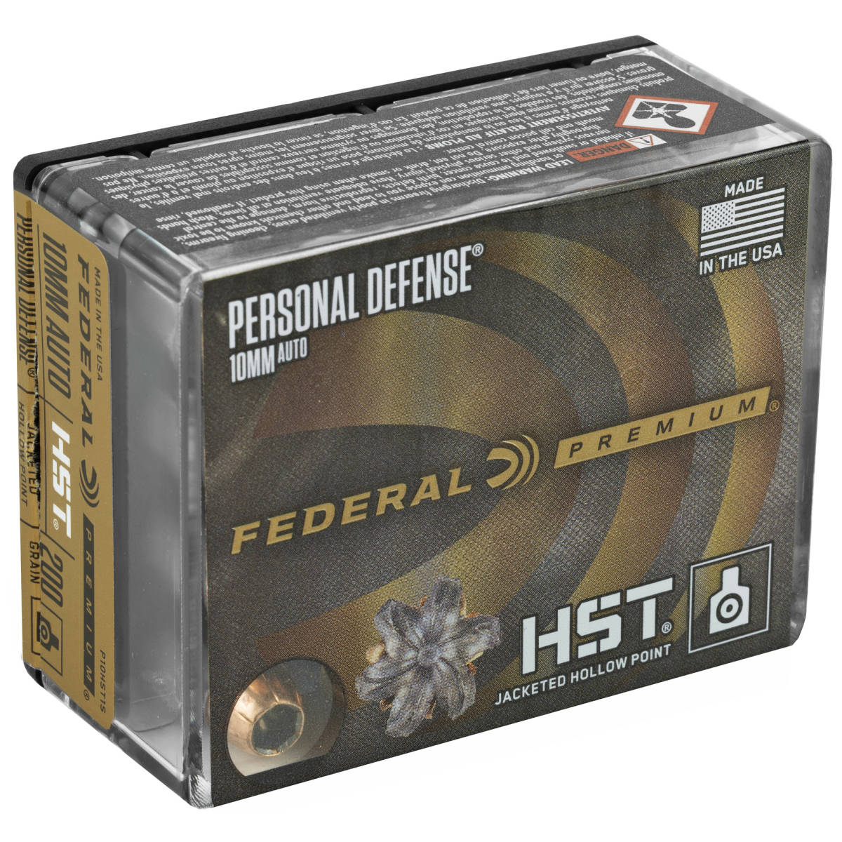 Federal Premium Hydro Shok 10mm Auto 200 Gr HST 20 Rounds Ammo P10HST1S-img-1