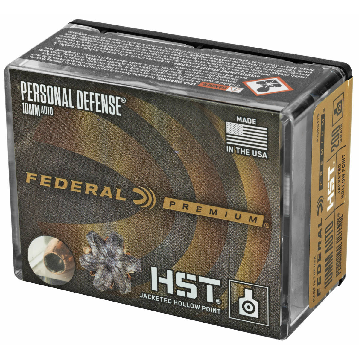 Federal Premium Hydro Shok 10mm Auto 200 Gr HST 20 Rounds Ammo P10HST1S-img-2