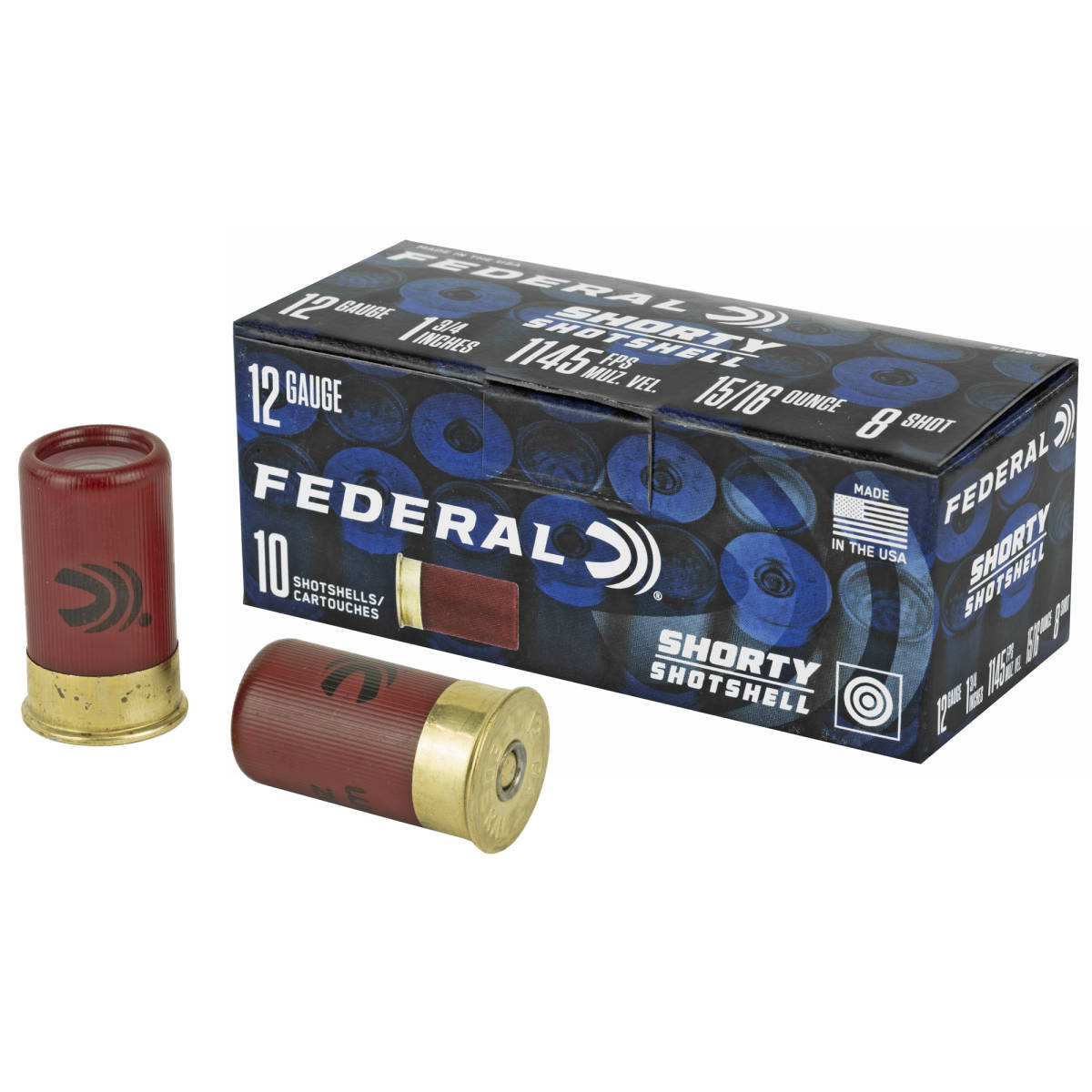 Federal SH1298 Shorty 12Gauge 1.75” 15/16oz 8Shot 10 Per Box/10 Case-img-1