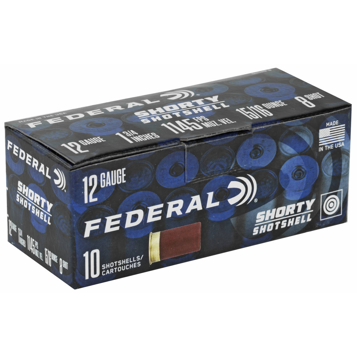 Federal SH1298 Shorty 12Gauge 1.75” 15/16oz 8Shot 10 Per Box/10 Case-img-2