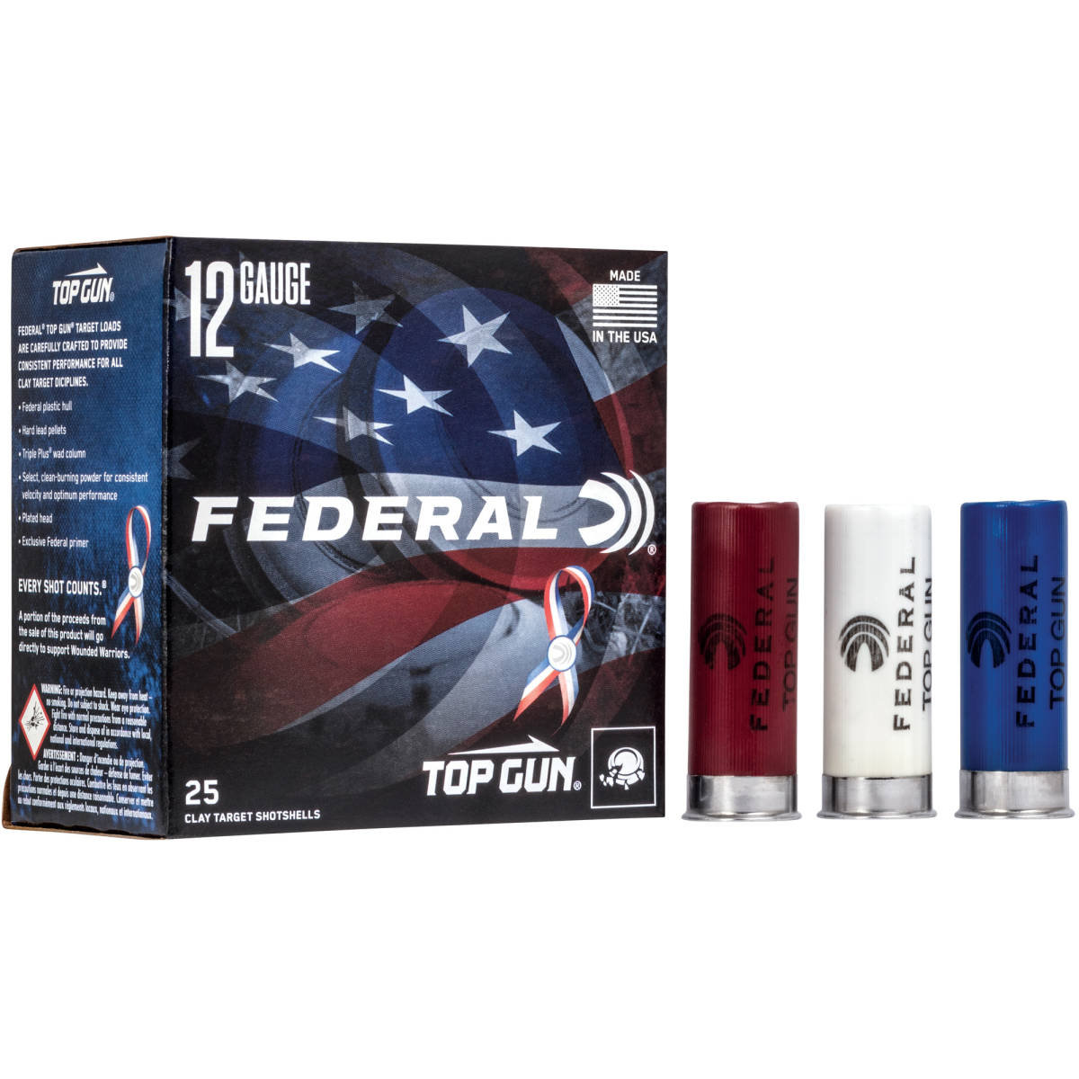 Federal TGL12US8 Top Gun Special Edition Red, White & Blue 12Gauge...-img-1