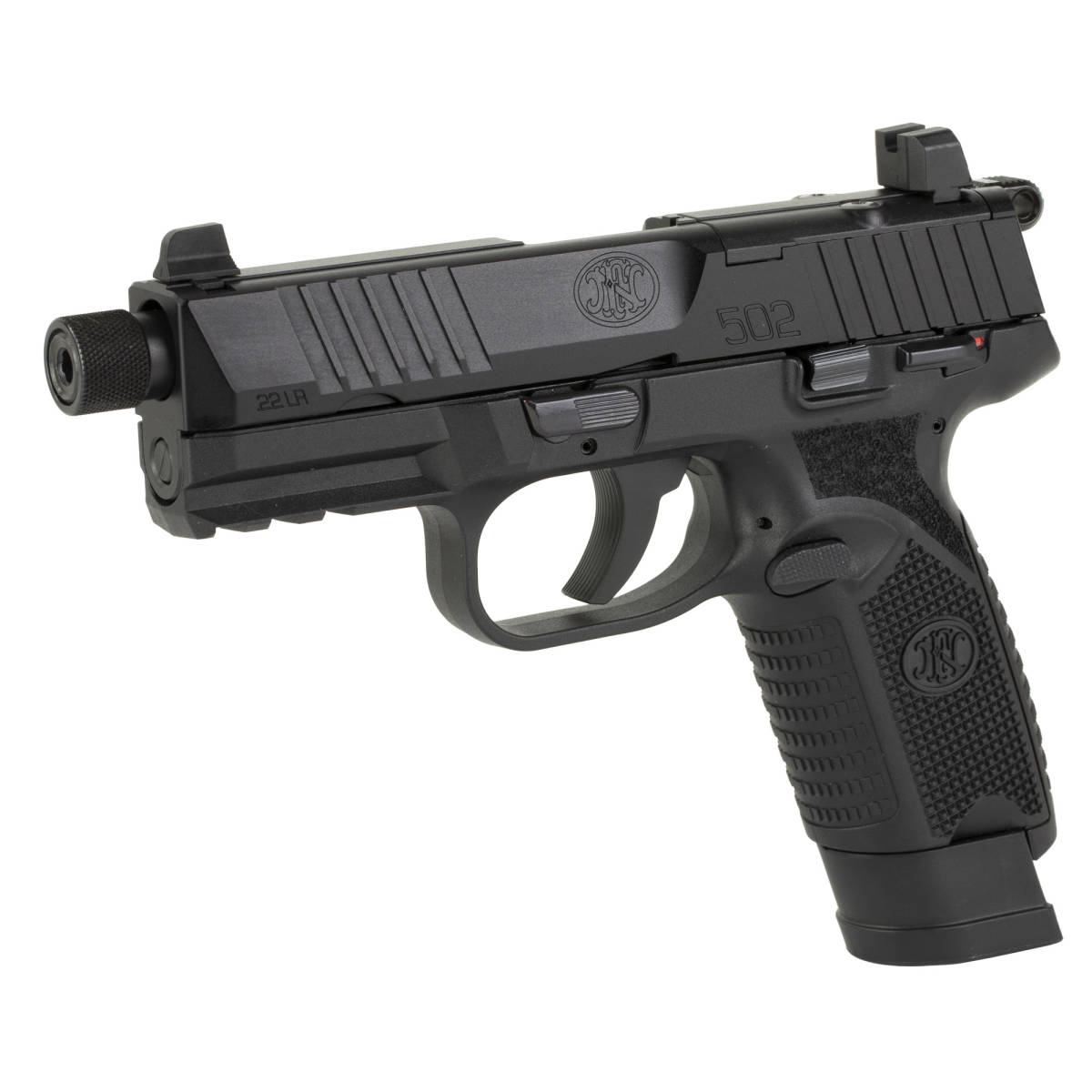 FN FNH 502 Tactical All Black Threaded 22 LR 2 Mags 4.6in 66-101010-img-3