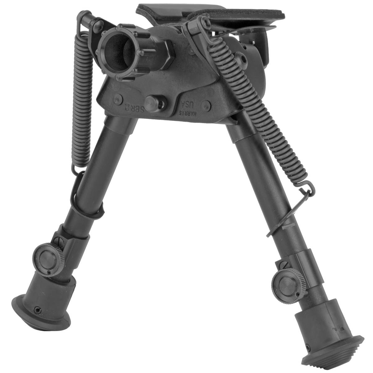 Harris Bipods S-BR2 Swivel BR Stud, 6-9”, Self Leveling Legs, Rubber ...