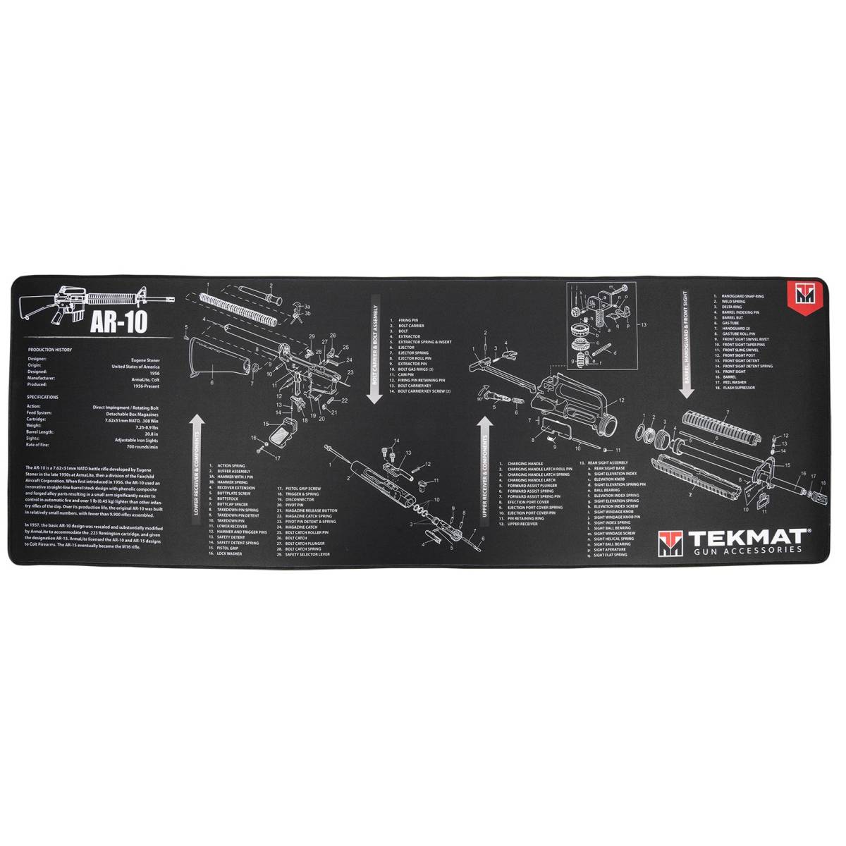 TekMat TEKR44AR10 AR-10 Cleaning Mat Parts Diagram 15” x 44”-img-0