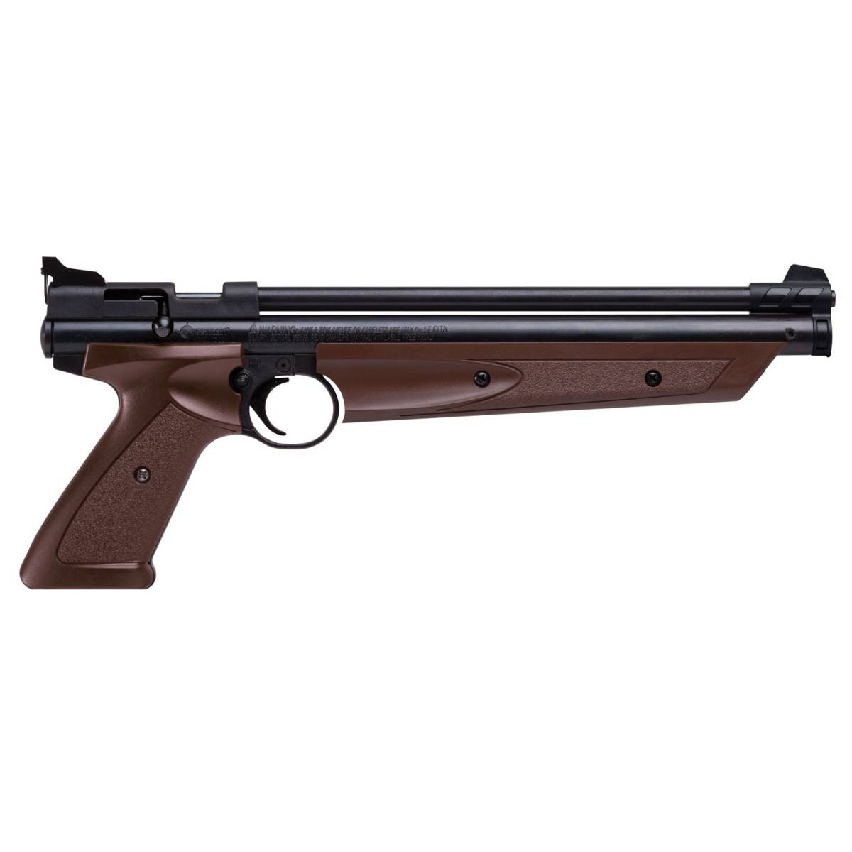 Crosman P1377BR American Classic Pump Pistol 177 1rd Brown Polymer Grips-img-0