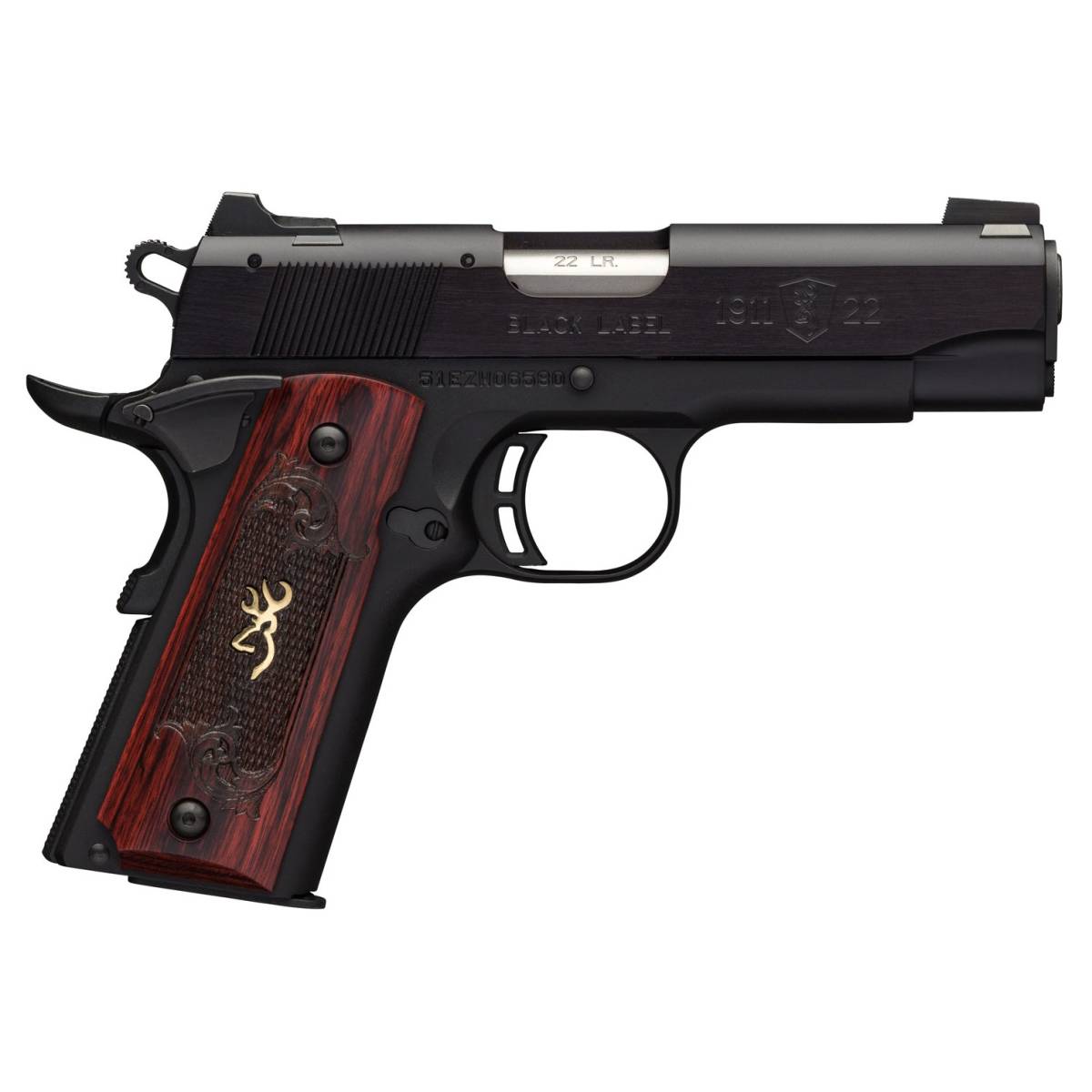 Browning 1911 Black Label Medallion Compact 22 LR 3.63" 10+1 Matte...-img-0