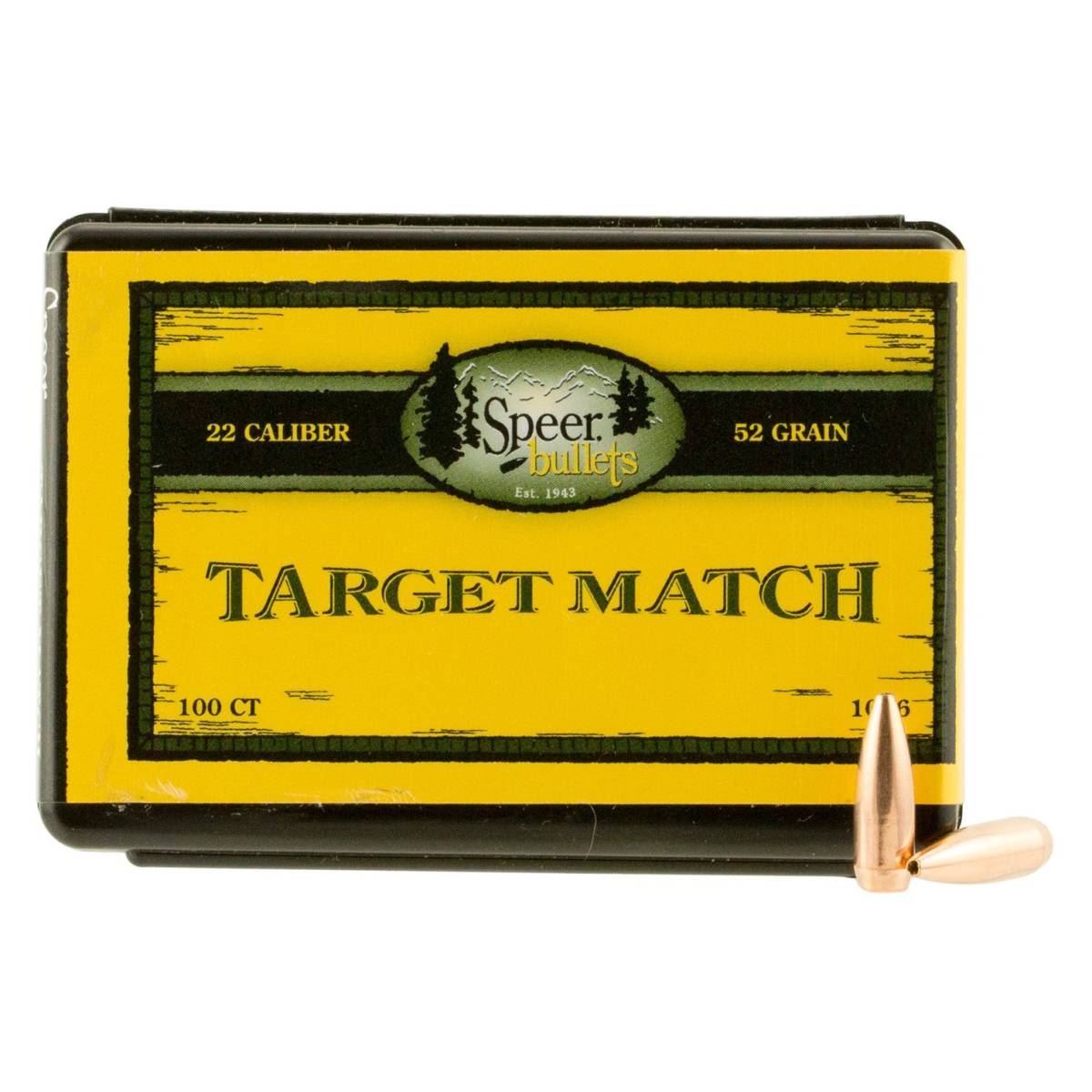 Speer Bullets 1036 Rifle Plinking Target Match .224 52 gr Hollow Point...-img-0