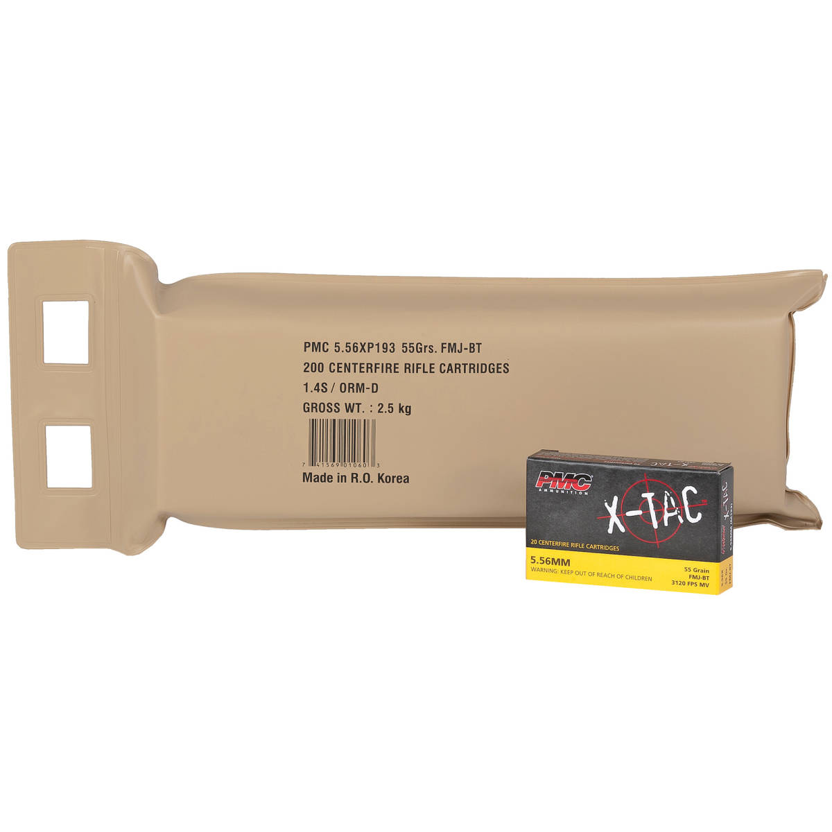 5.56 200 PMC XTAC BATTLE PACK X TAC 55gr FMJ Ammo-img-1