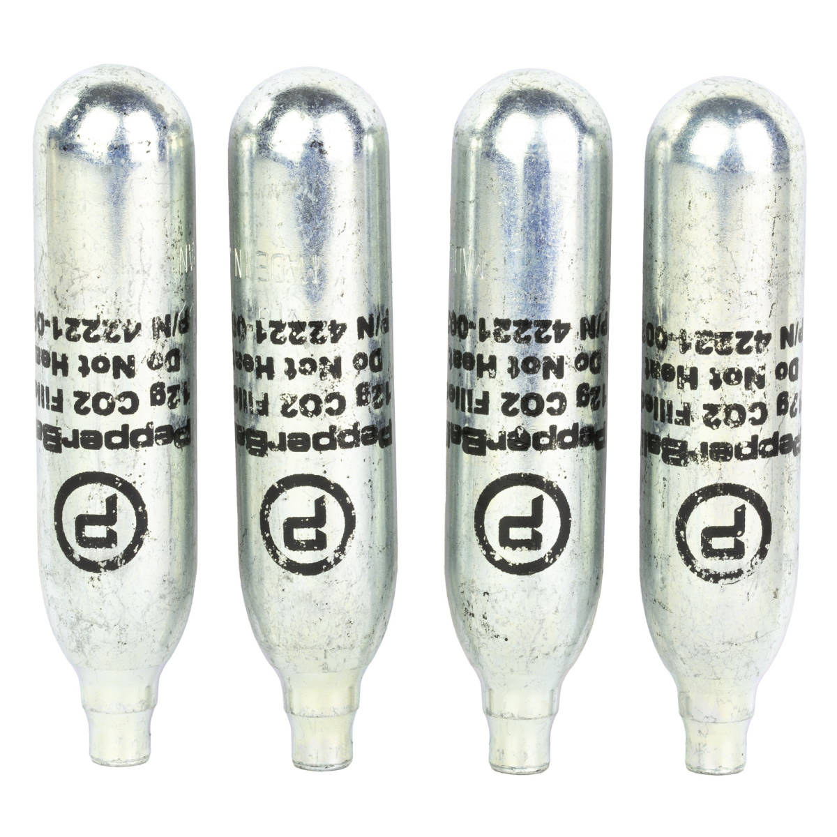 PepperBall 385010000 Lifelight CO2 Cylinder 12 gram Silver 4 Pack-img-0